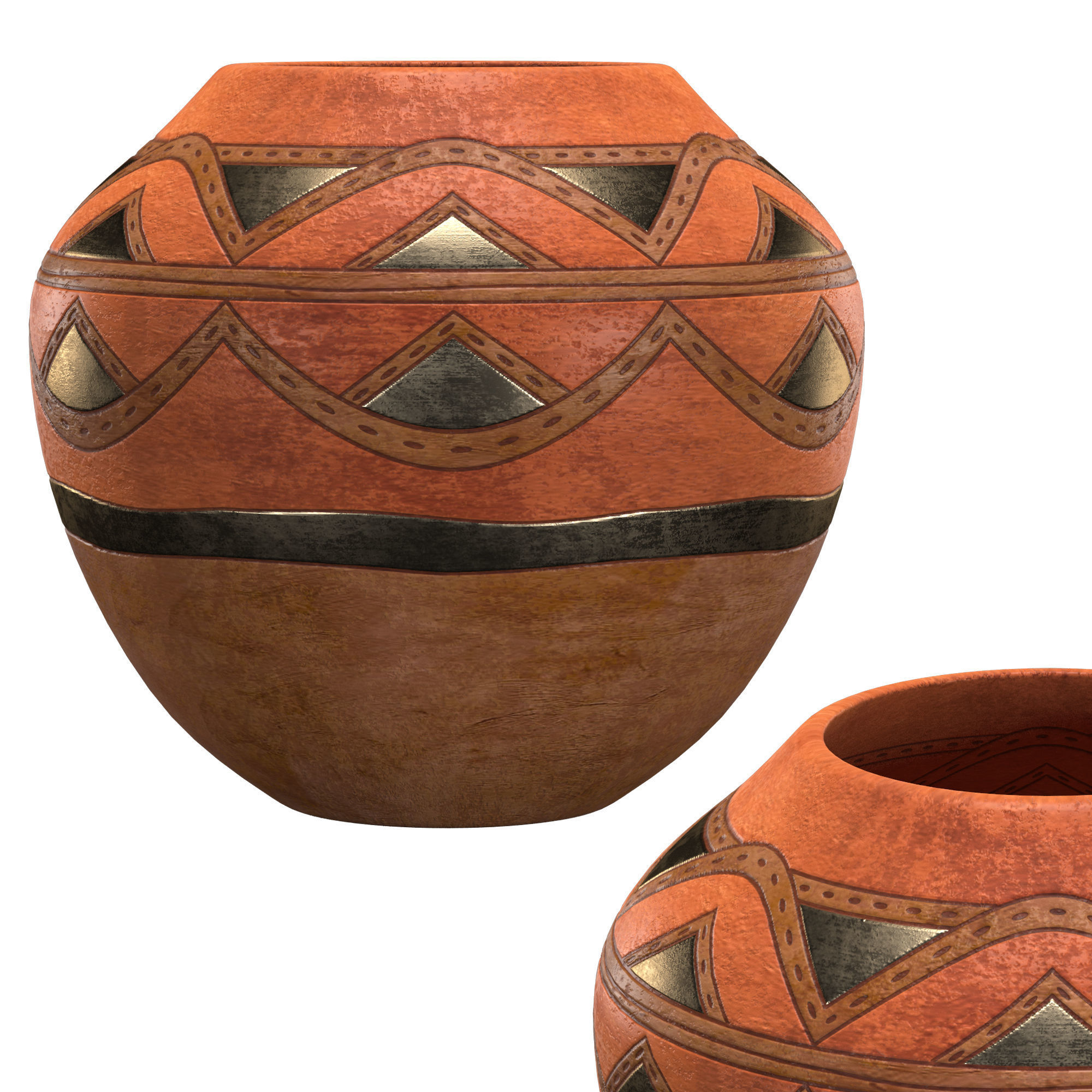 Pot of Indians 3D model_1