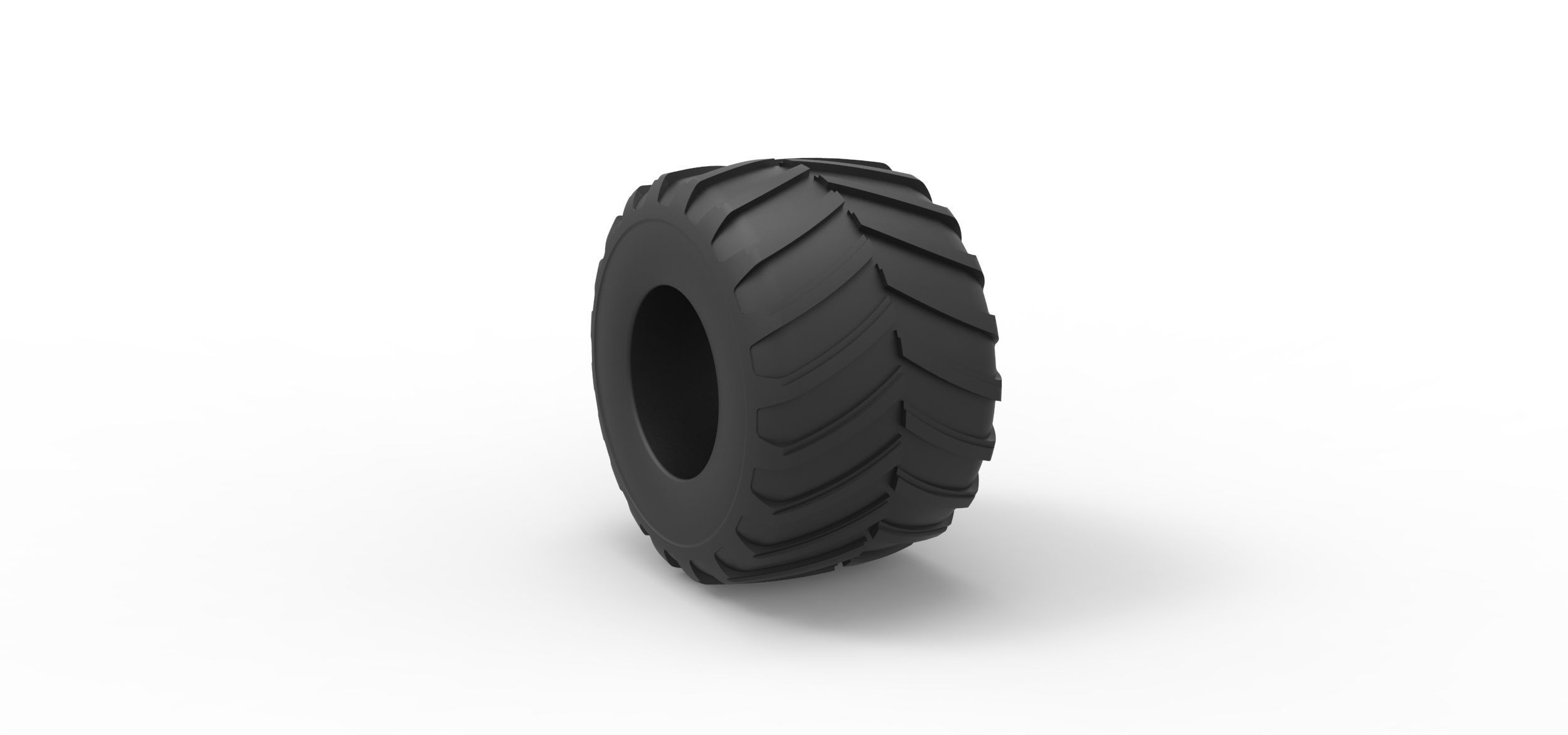 Monster Jam tire 24 Scale 1 to 25 3D print model_7