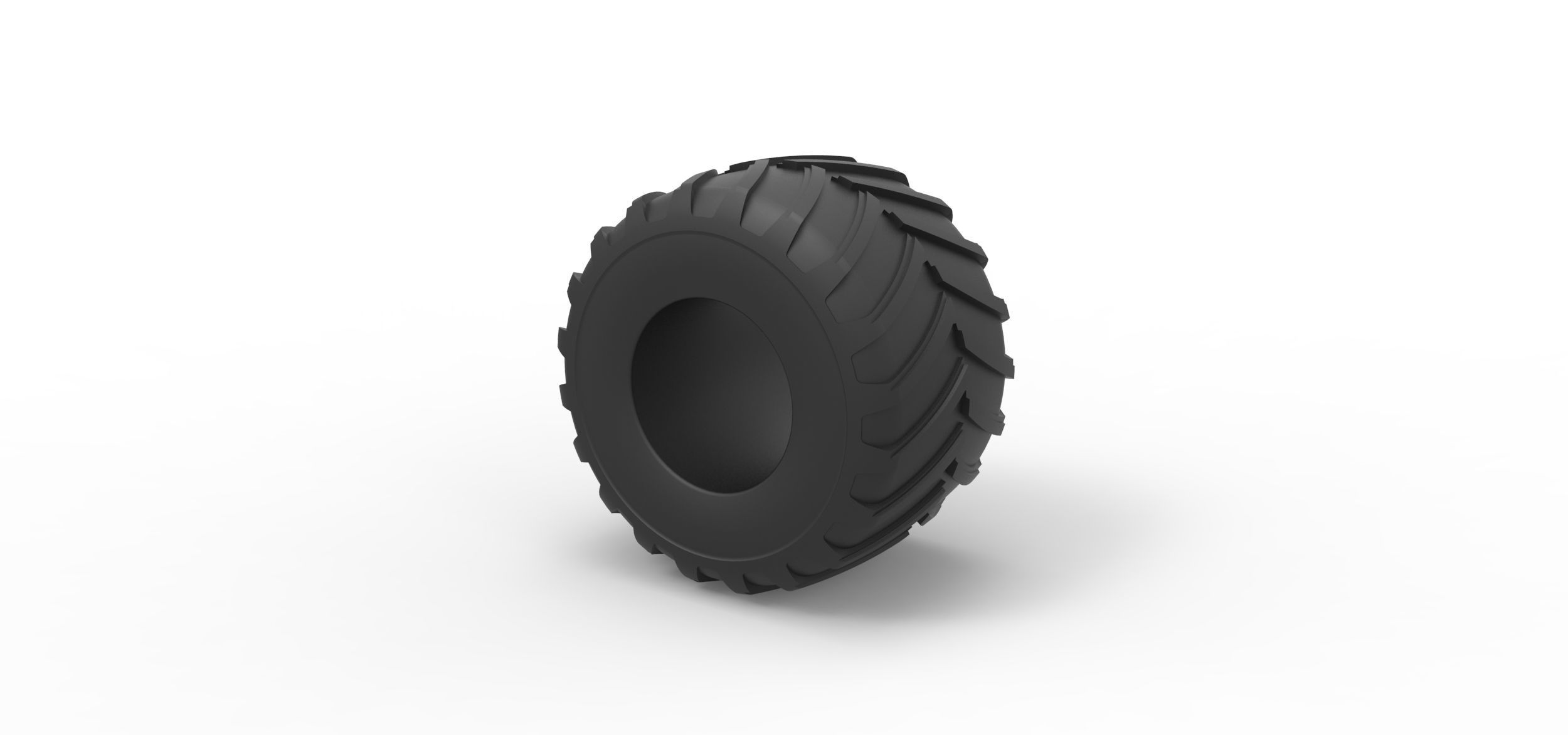 Monster Jam tire 24 Scale 1 to 25 3D print model_6