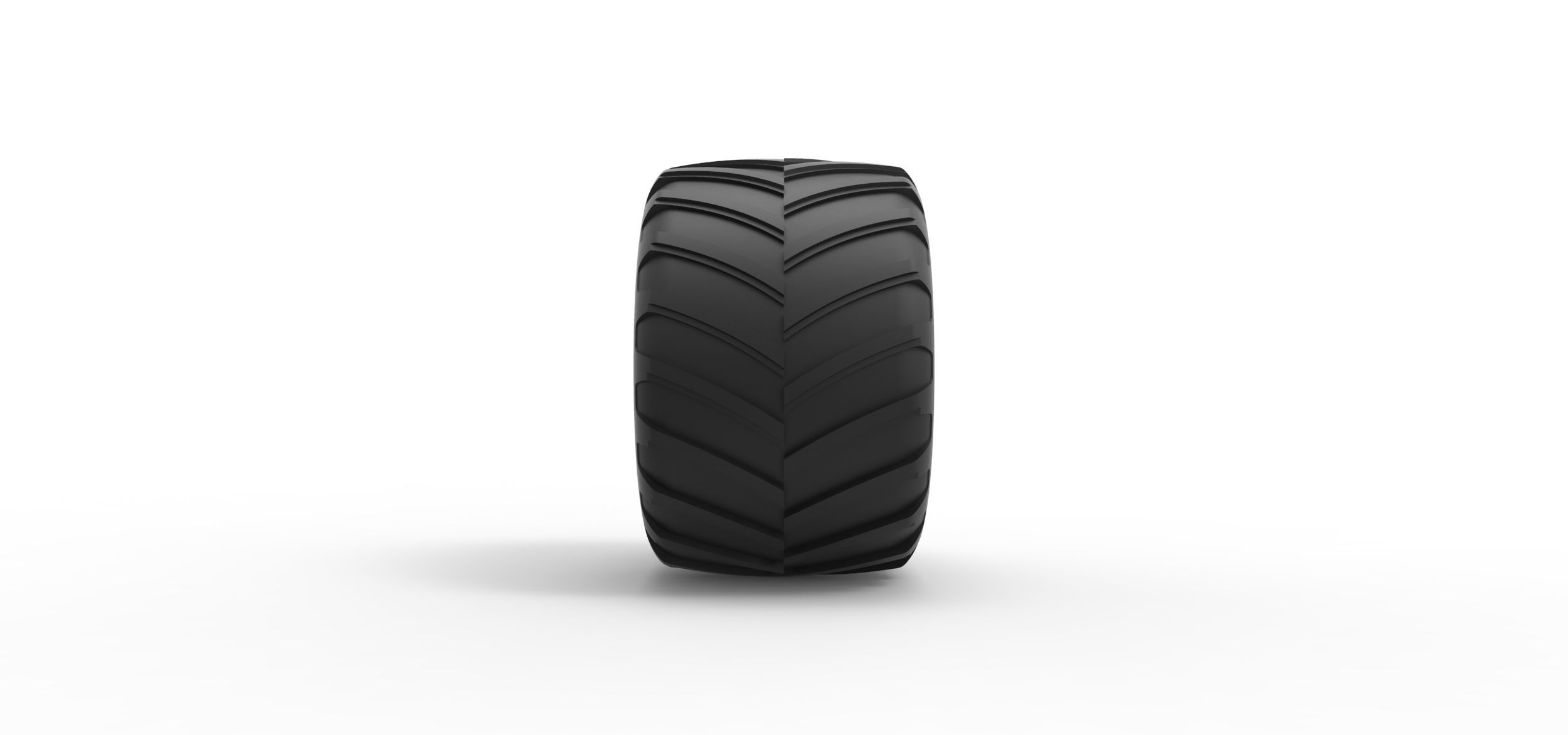 Monster Jam tire 24 Scale 1 to 25 3D print model_3