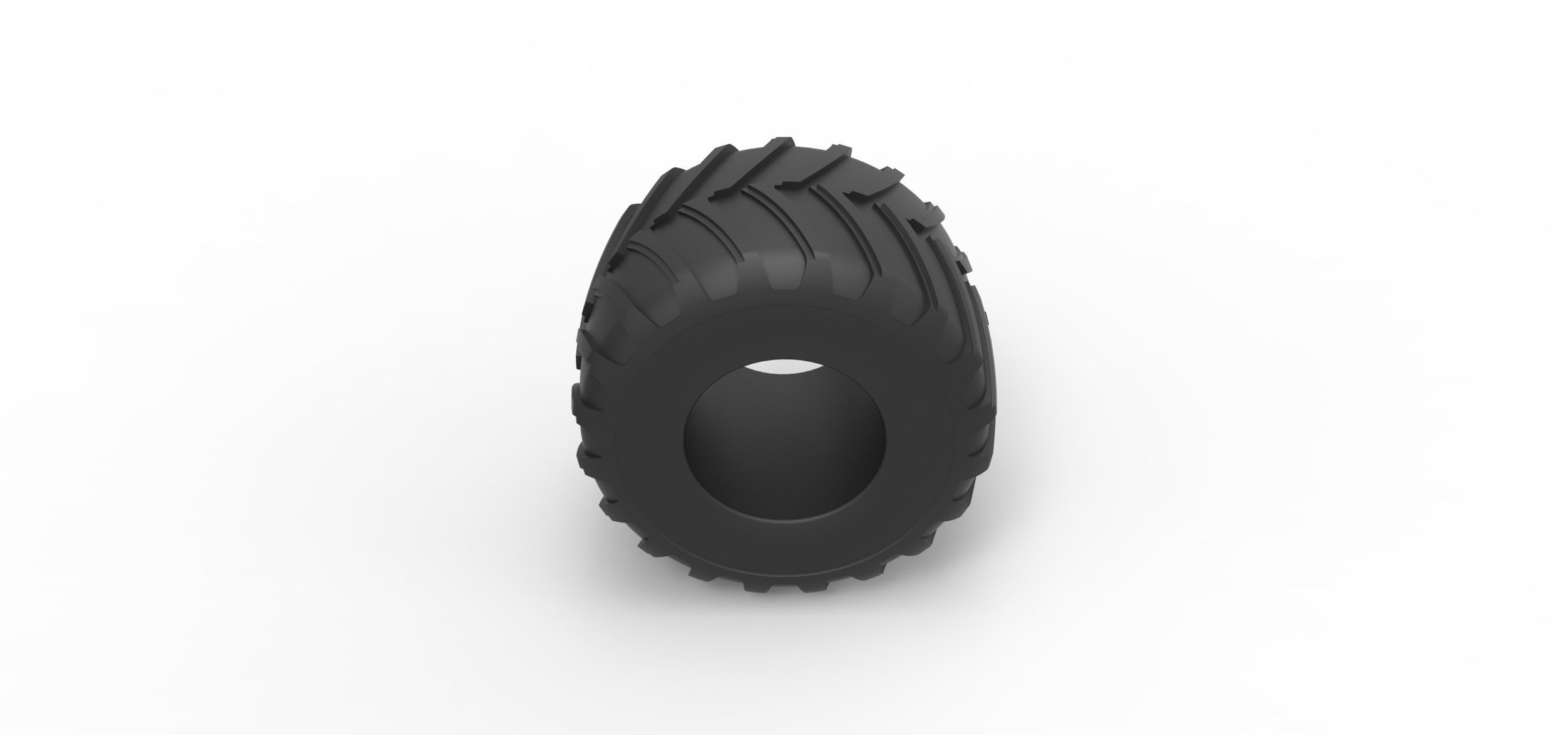 Monster Jam tire 24 Scale 1 to 25 3D print model_5