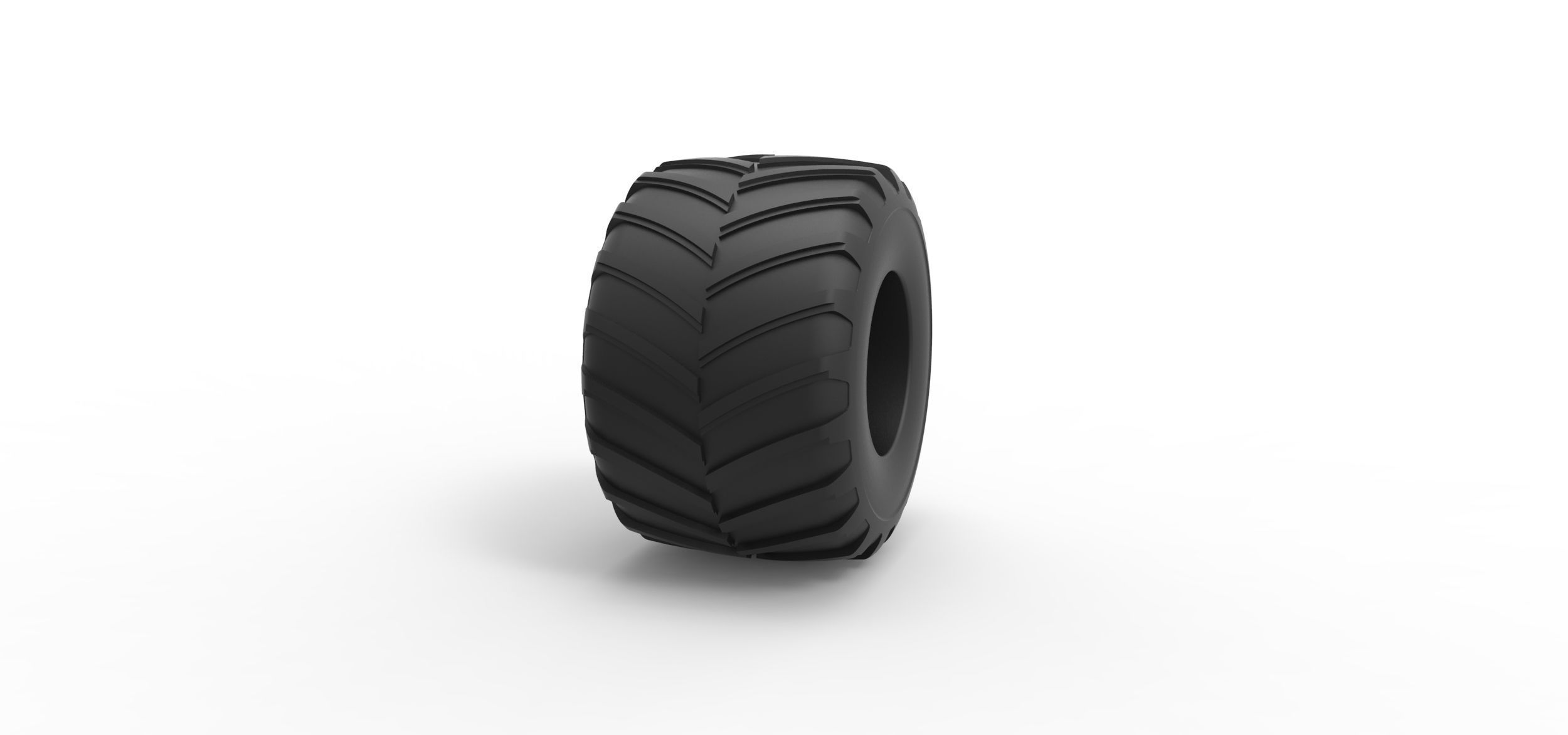 Monster Jam tire 24 Scale 1 to 25 3D print model_2