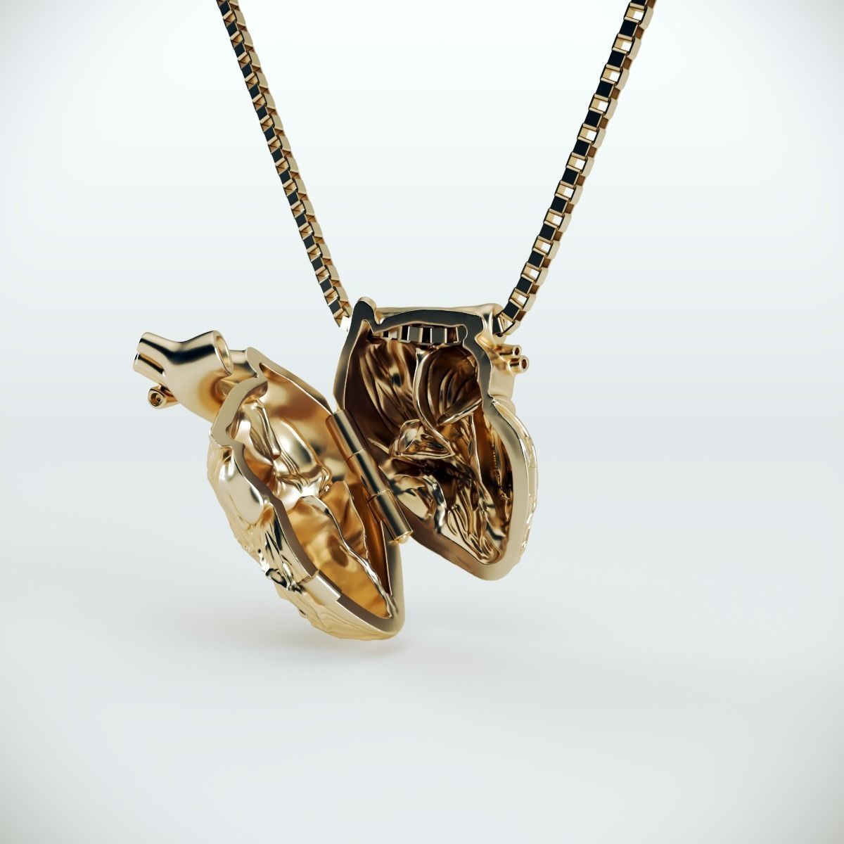 Heart locket pendant 3D model 3D printable | CGTrader
