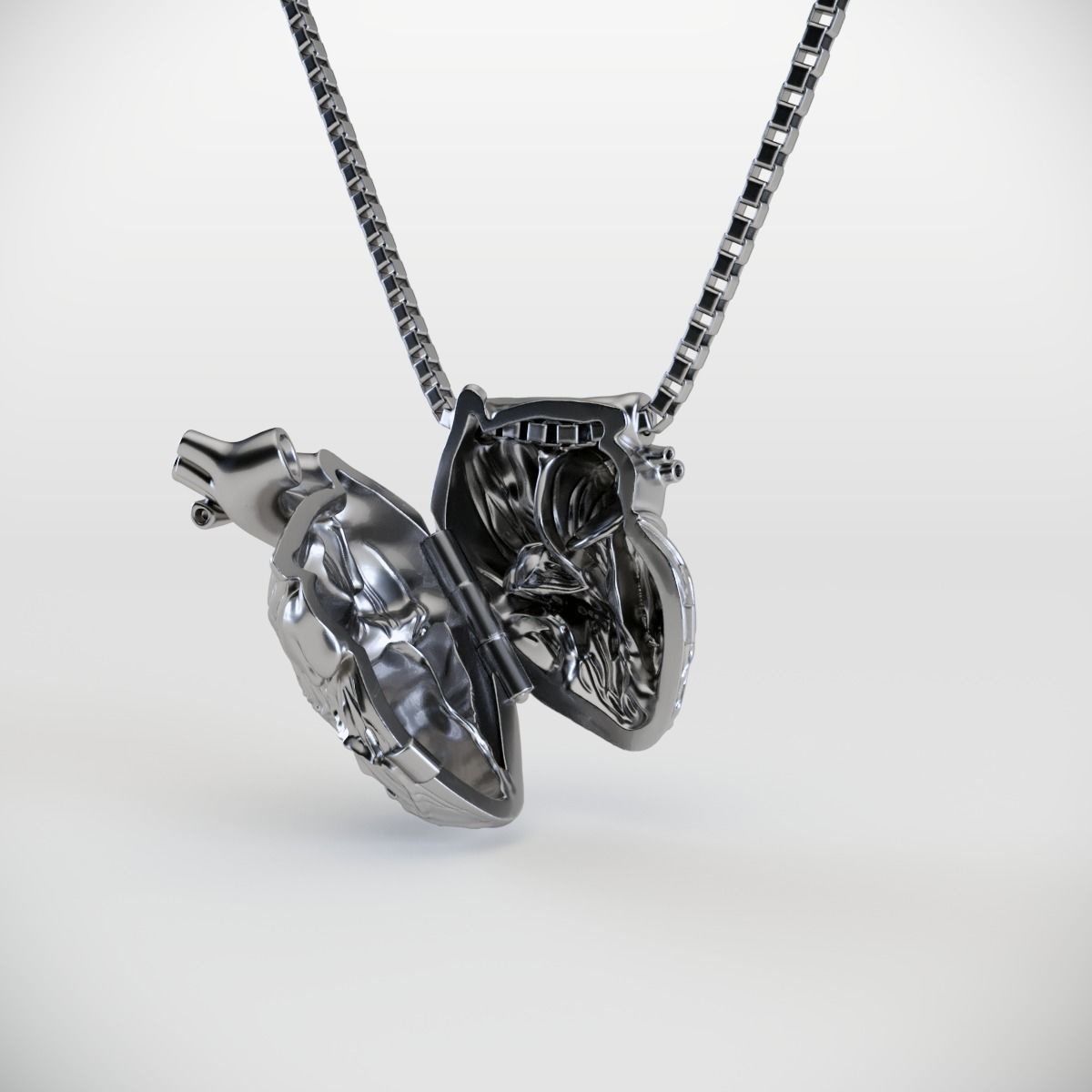 Heart locket pendant 3D model 3D printable | CGTrader