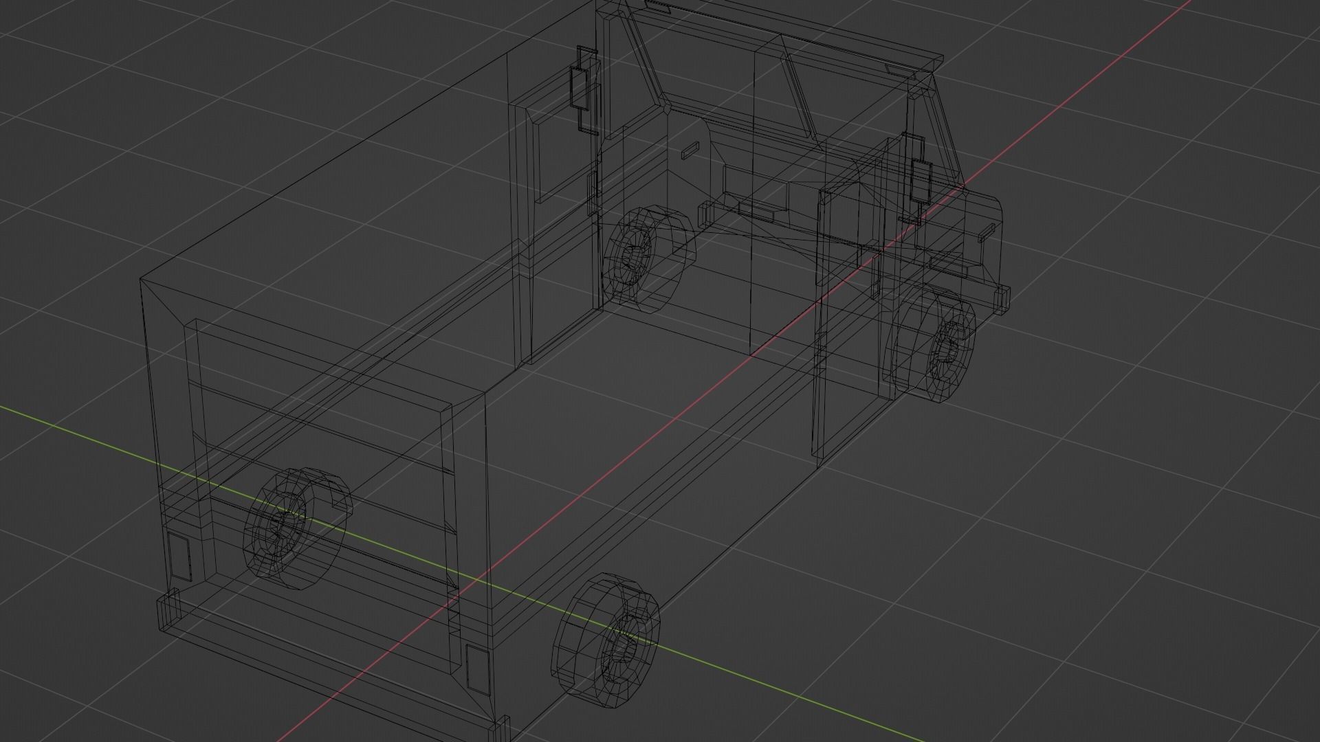 mail truck Low-poly 3D model_11