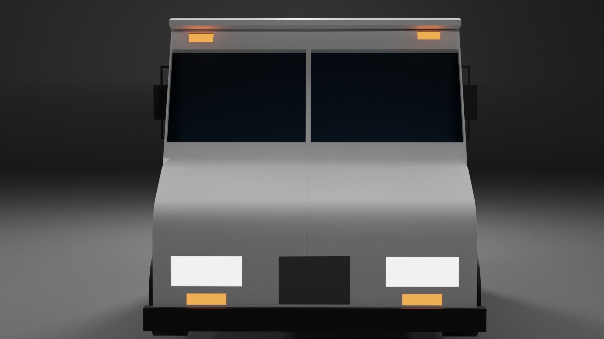 mail truck Low-poly 3D model_6