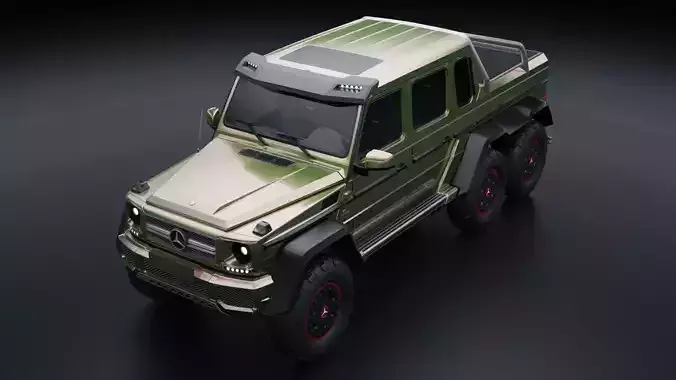 Mercedes AMG G63 6x6 edition Low-poly 3D model