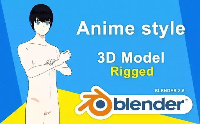  Anime Male - Base Mesh