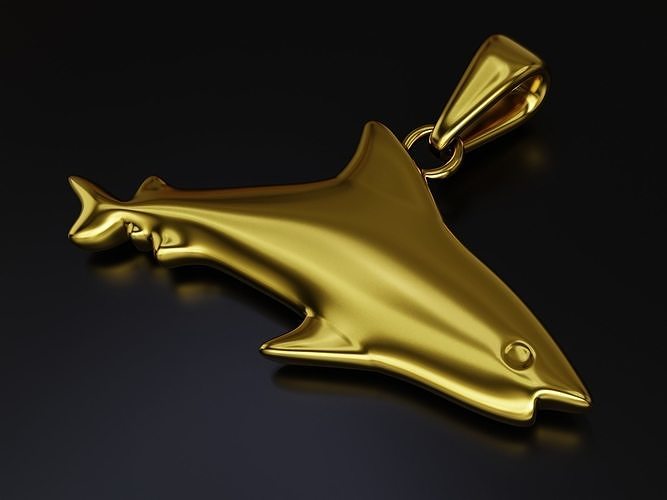 Shark pendant  Free 3D print model