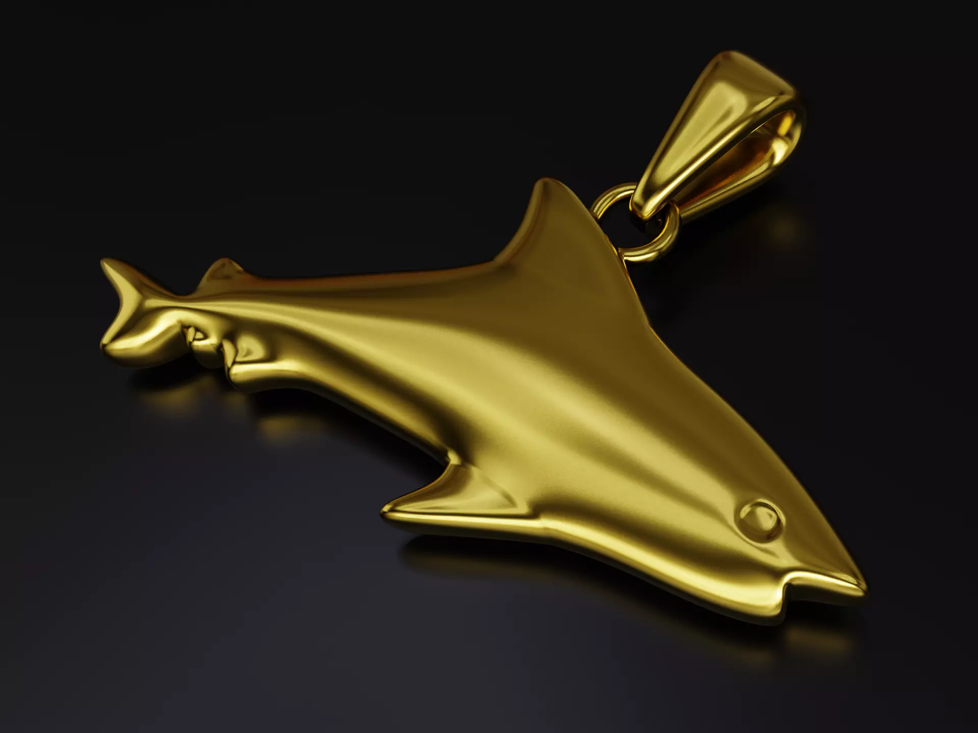 Shark pendant Free 3D print model