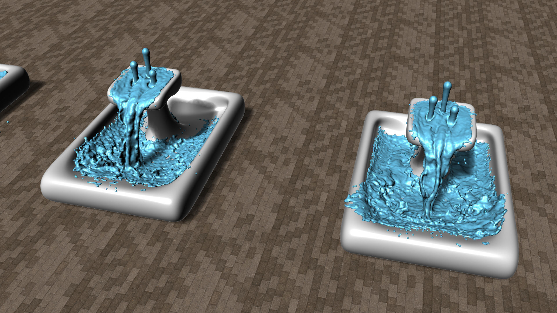 Modern Smooth Fountains 3D model_22