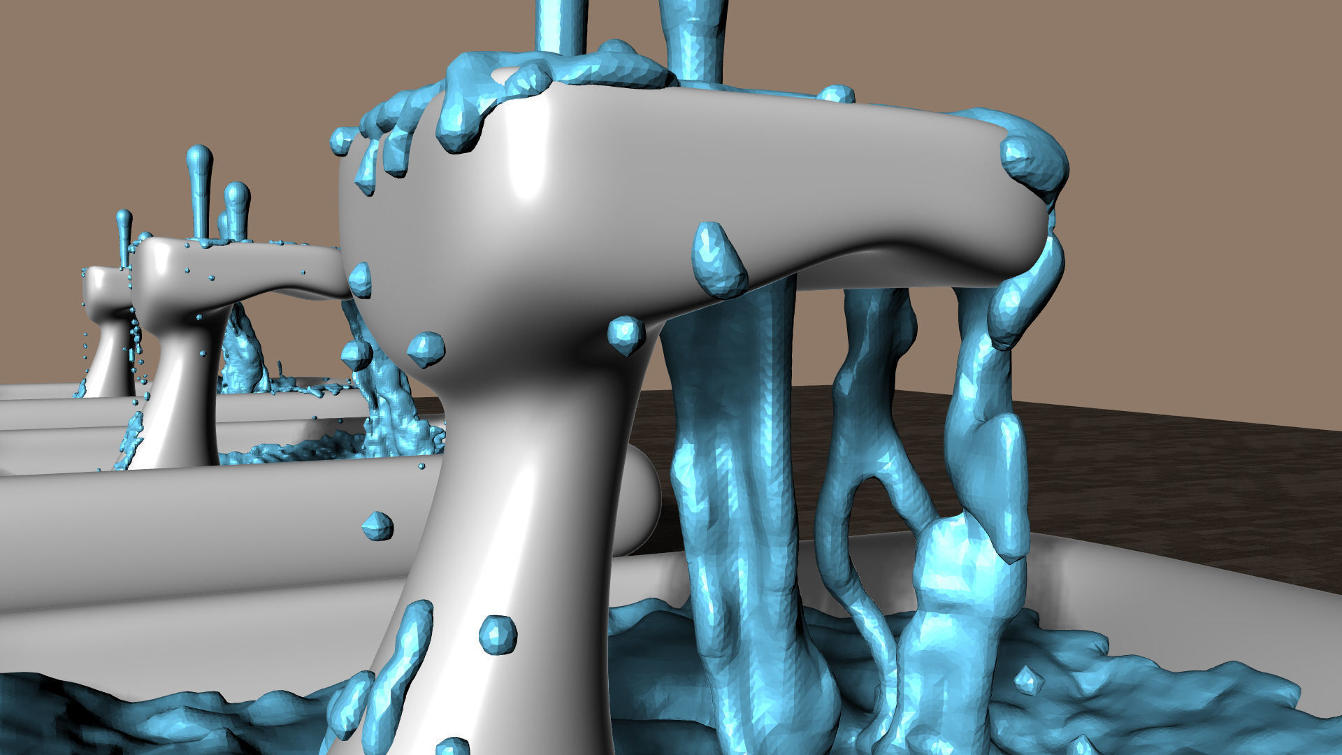 Modern Smooth Fountains 3D model_17