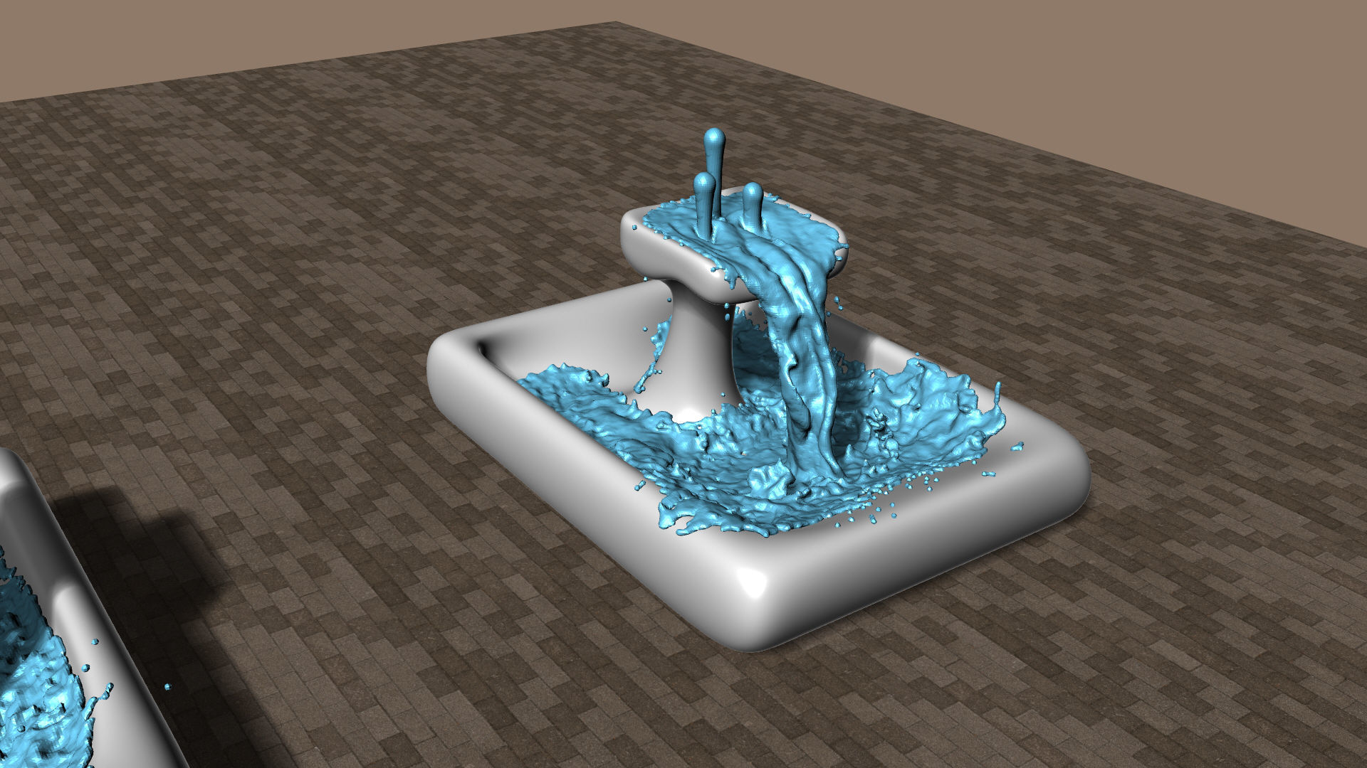 Modern Smooth Fountains 3D model_10