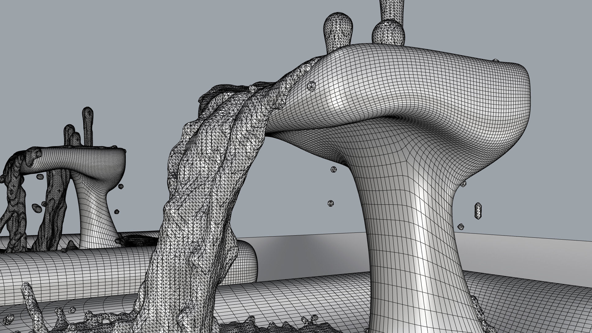 Modern Smooth Fountains 3D model_25