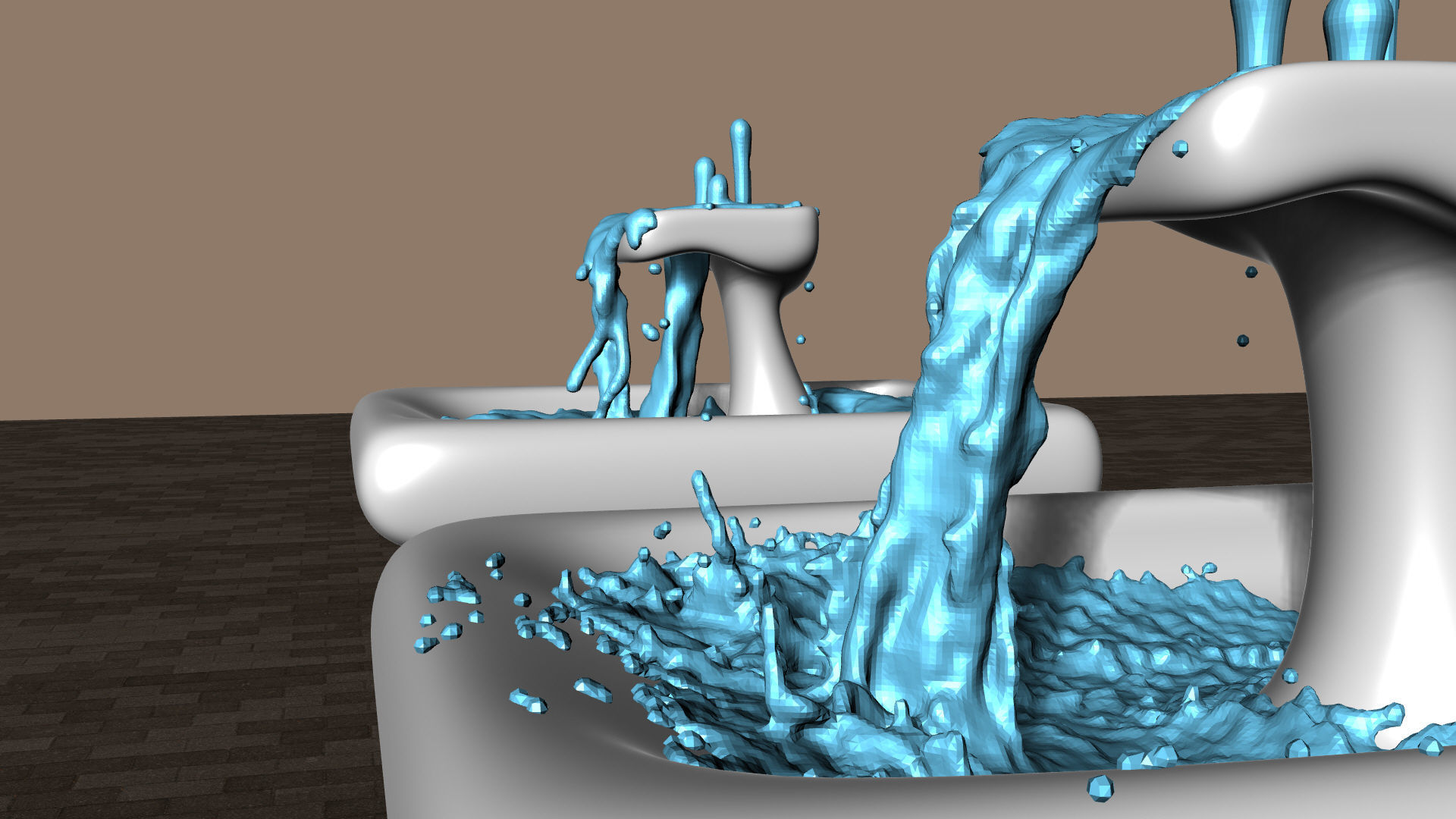 Modern Smooth Fountains 3D model_19