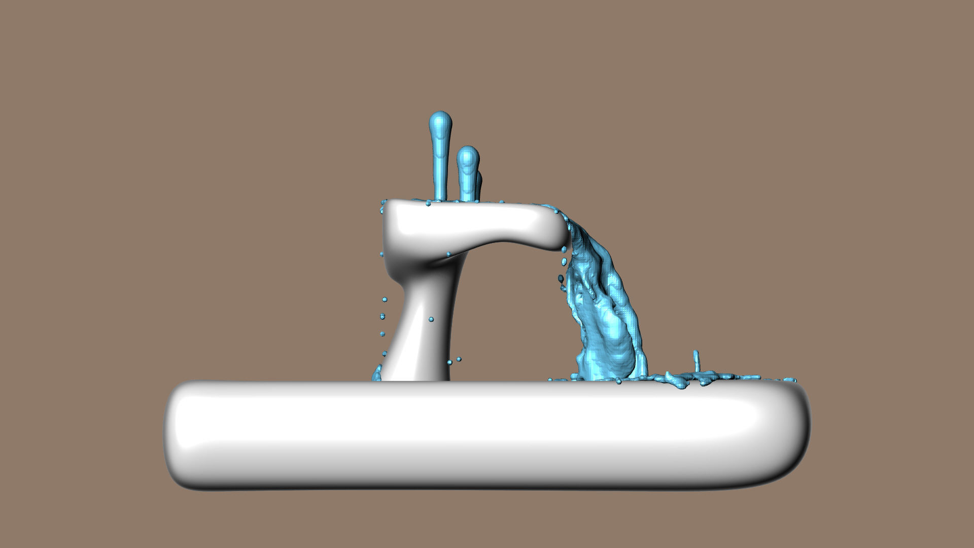 Modern Smooth Fountains 3D model_16