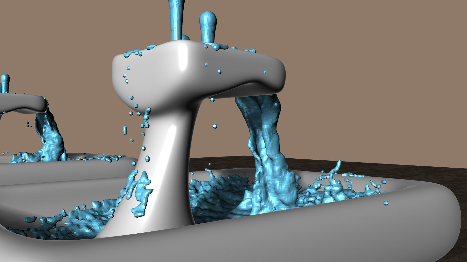 Modern Smooth Fountains 3D model_18