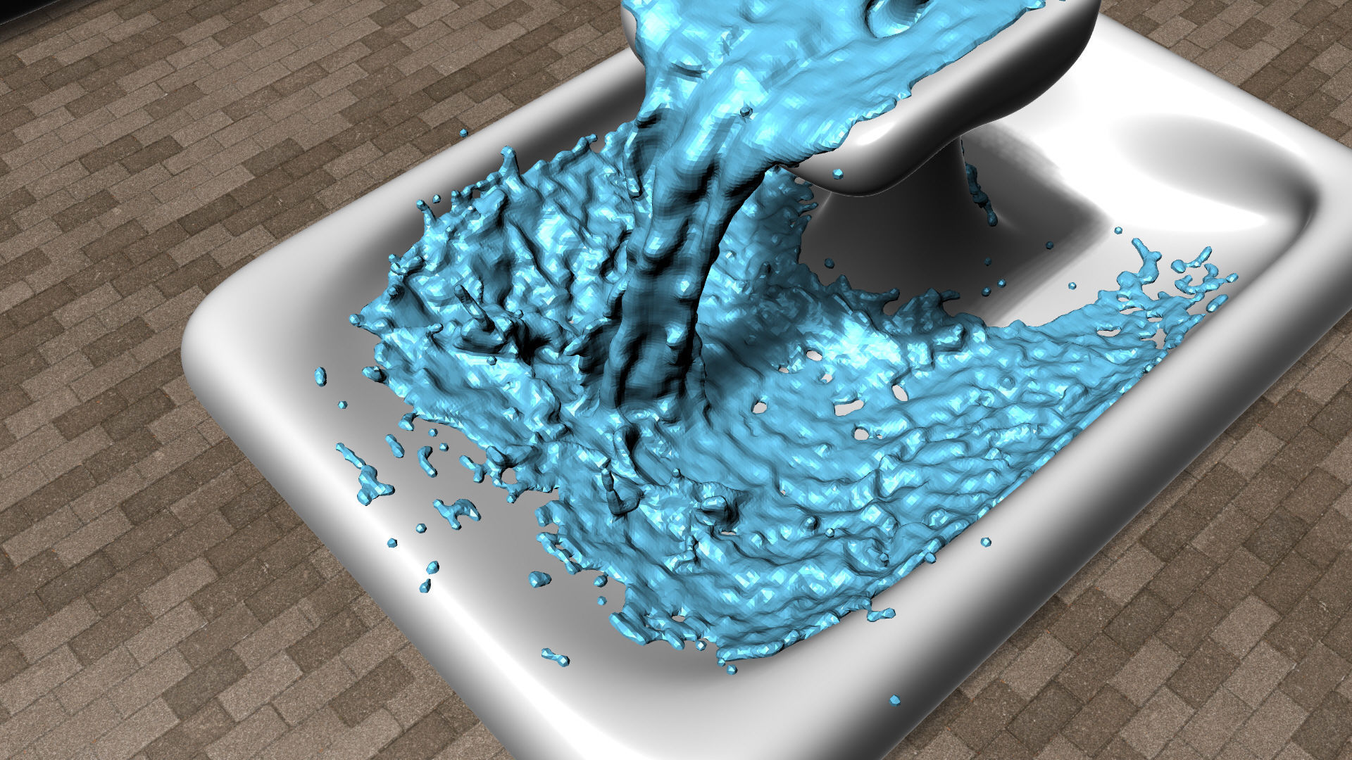 Modern Smooth Fountains 3D model_21
