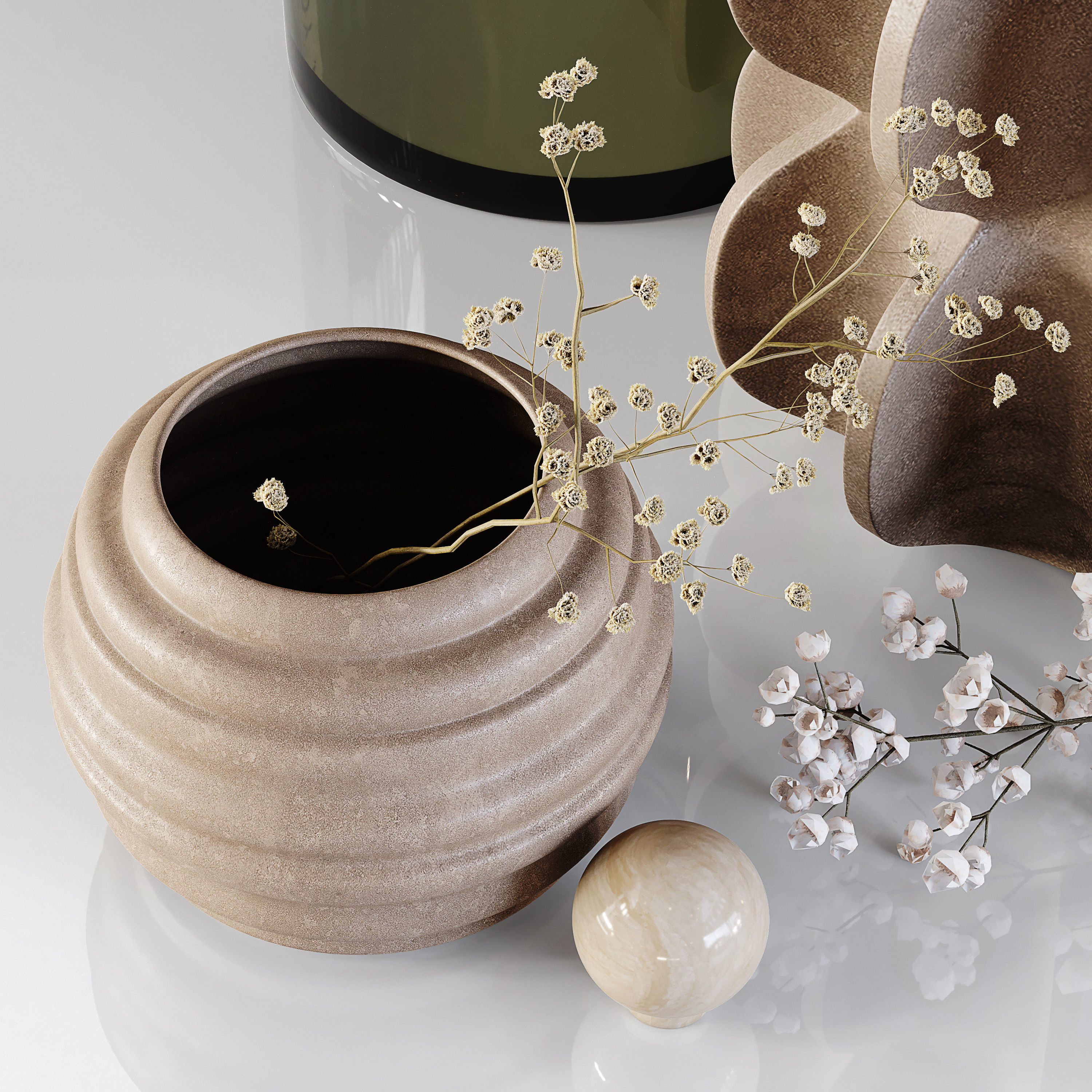 Decorative Set 161 Low-poly 3D model_9