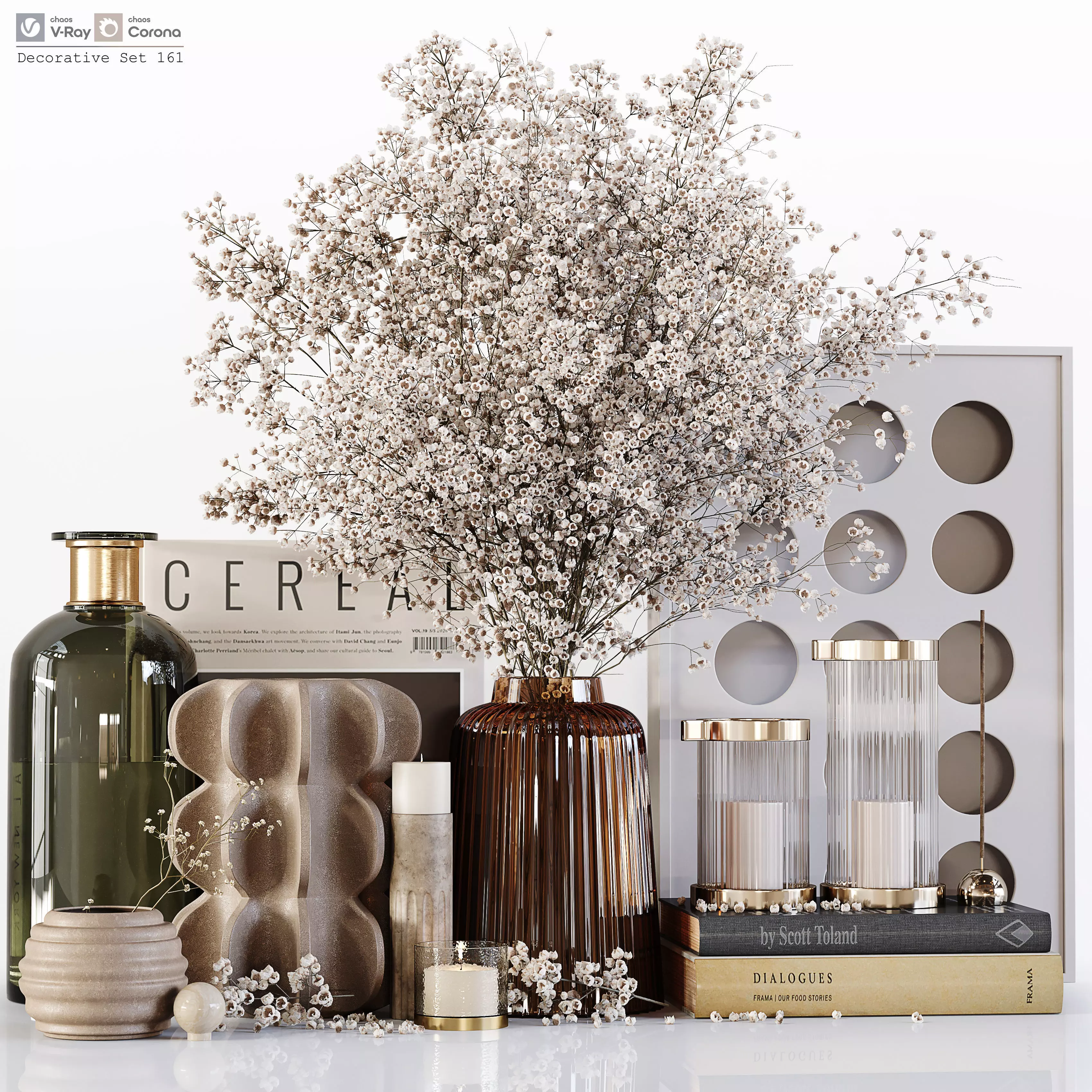 Decorative Set 161 Low-poly 3D model_0