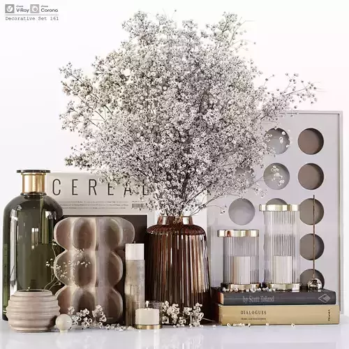 Decorative Set 161 Low-poly 3D model