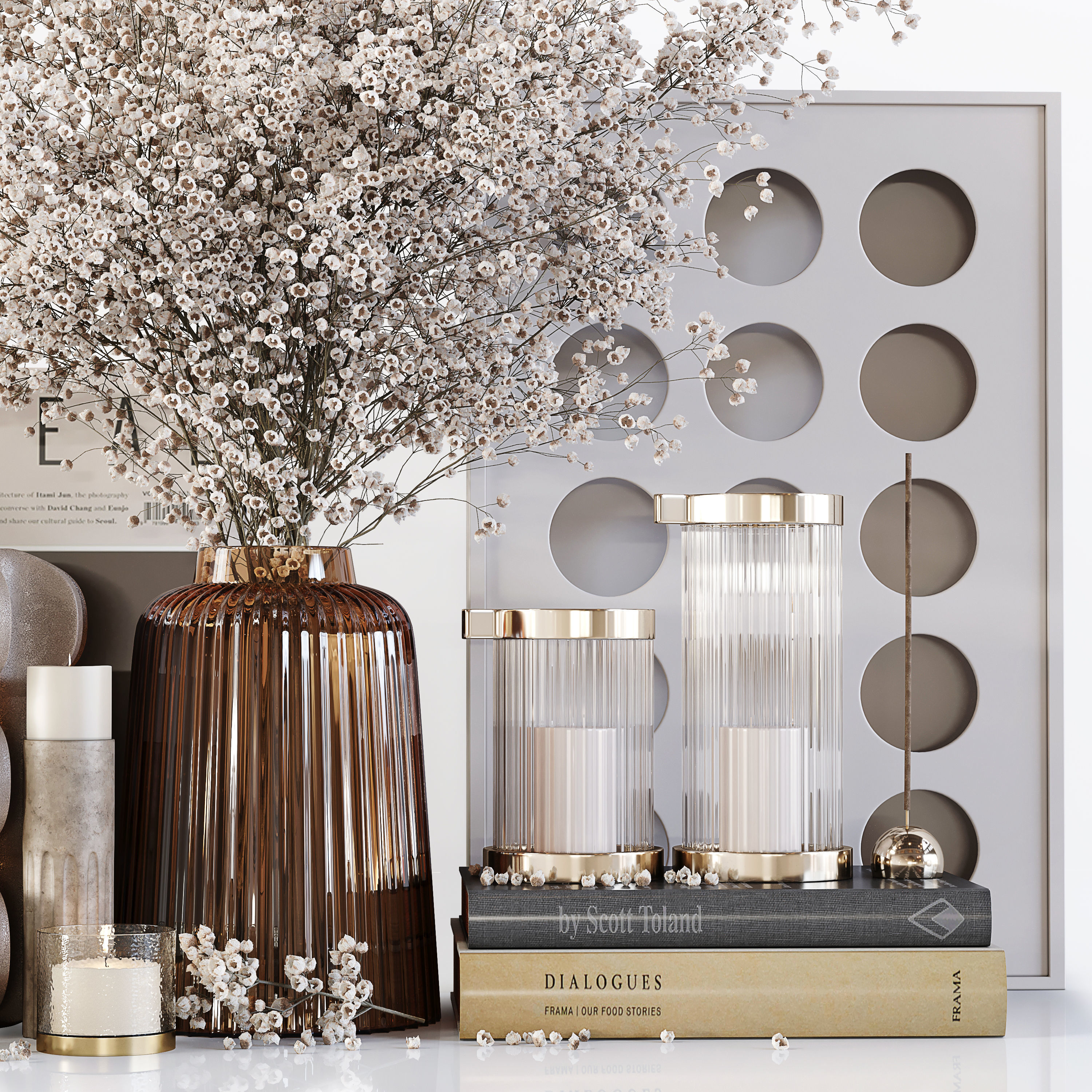 Decorative Set 161 Low-poly 3D model_6