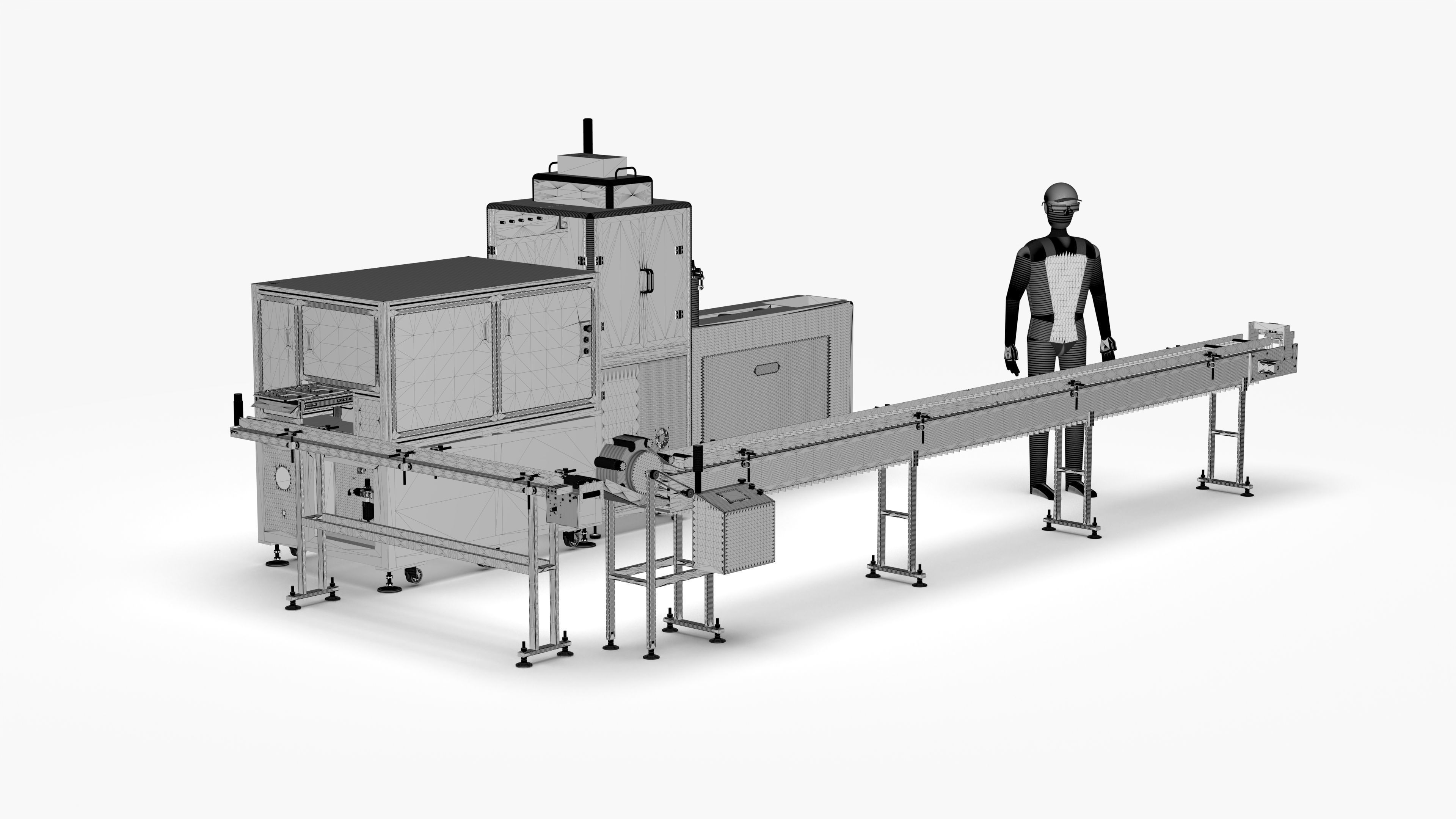 Automatic Candy Processing and Packaging Line 3D model_28