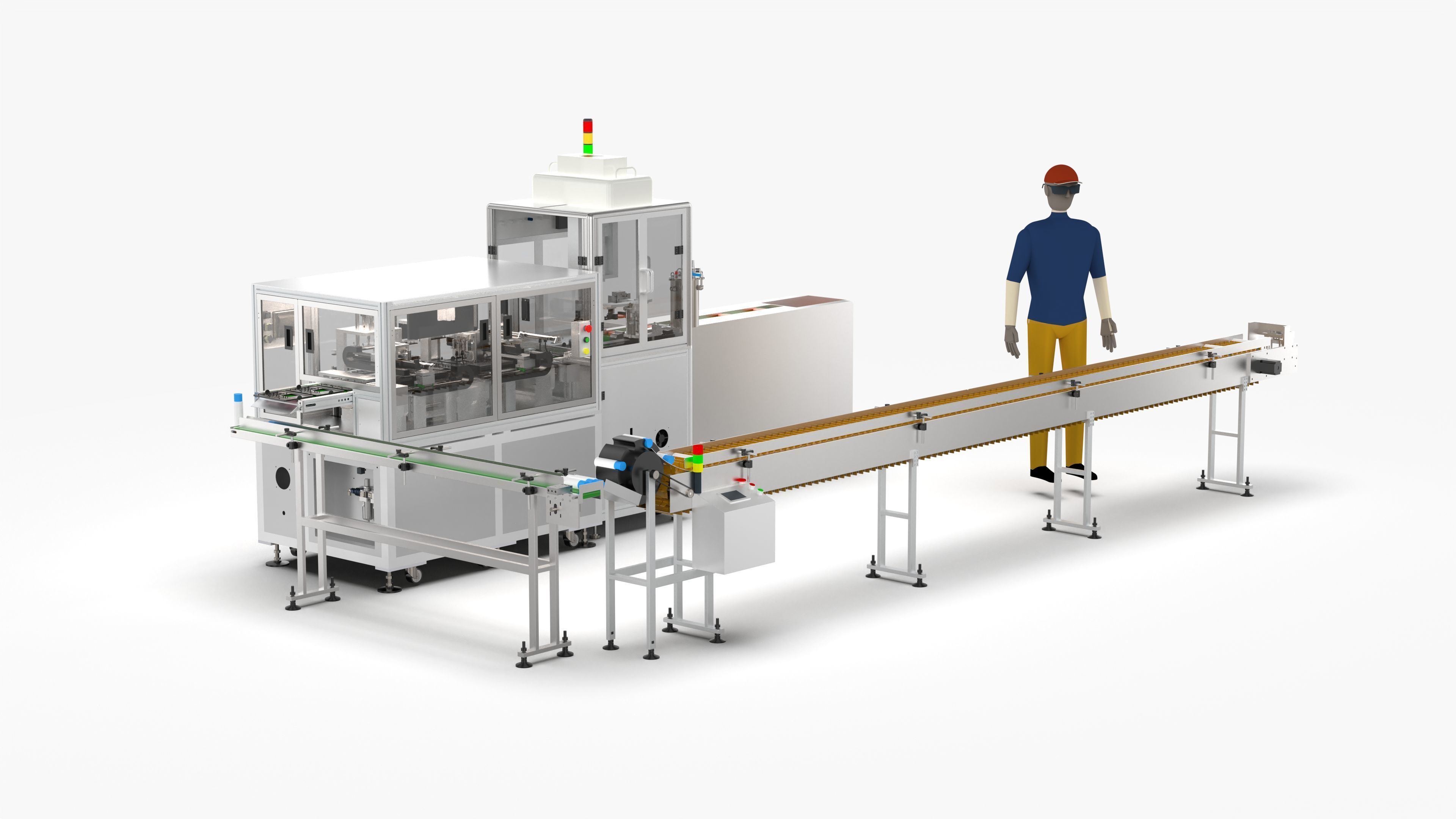 Automatic Candy Processing and Packaging Line 3D model_1
