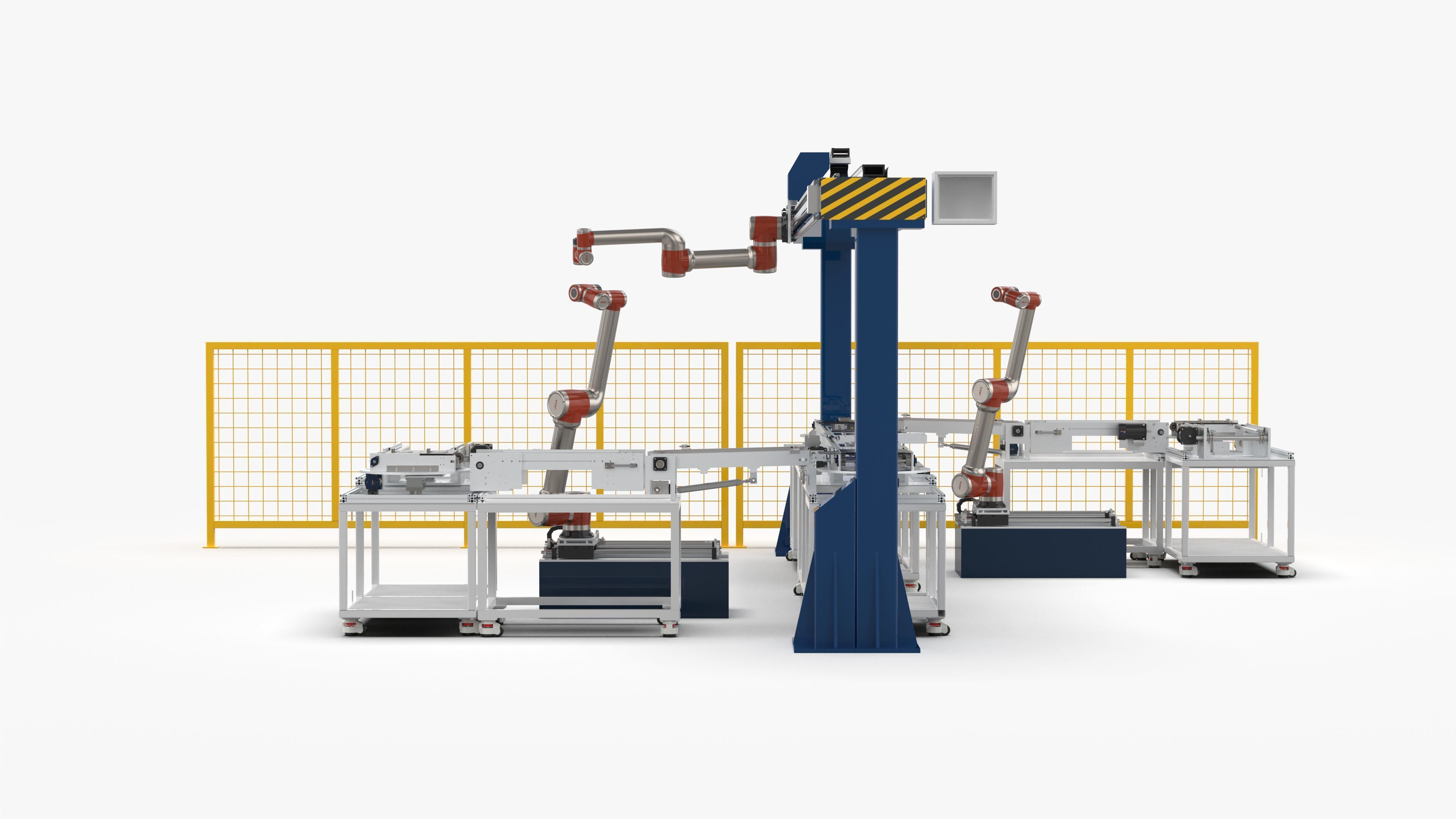 Automatic Conveyor Assembly Line 3D model_8