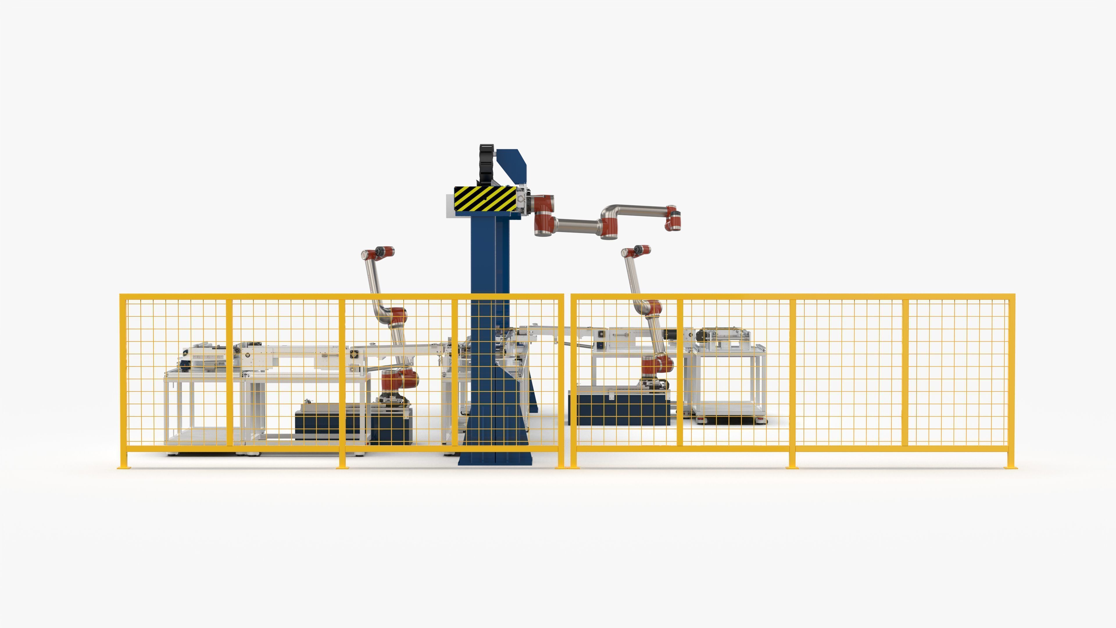 Automatic Conveyor Assembly Line 3D model_6