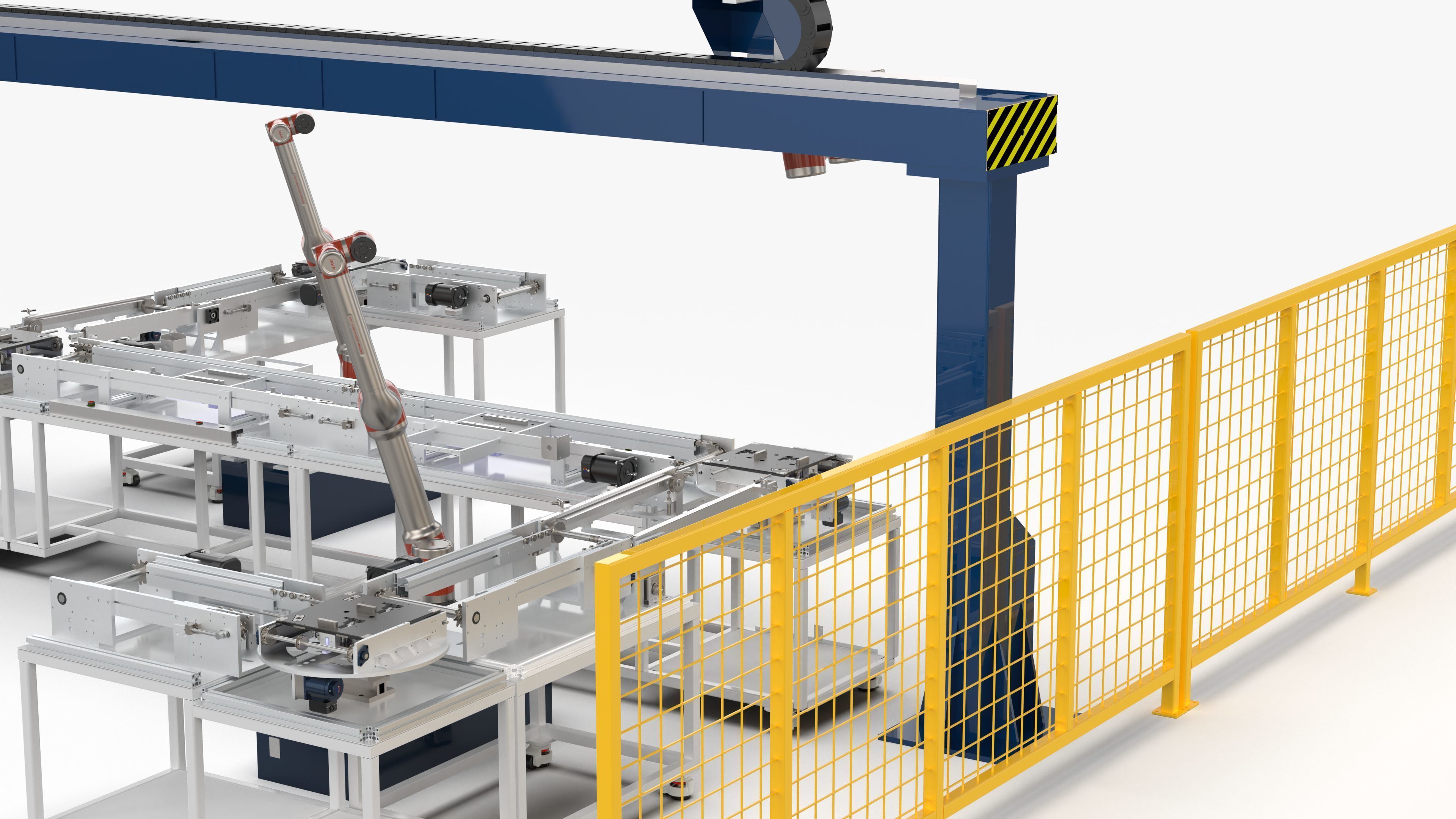 Automatic Conveyor Assembly Line 3D model_13