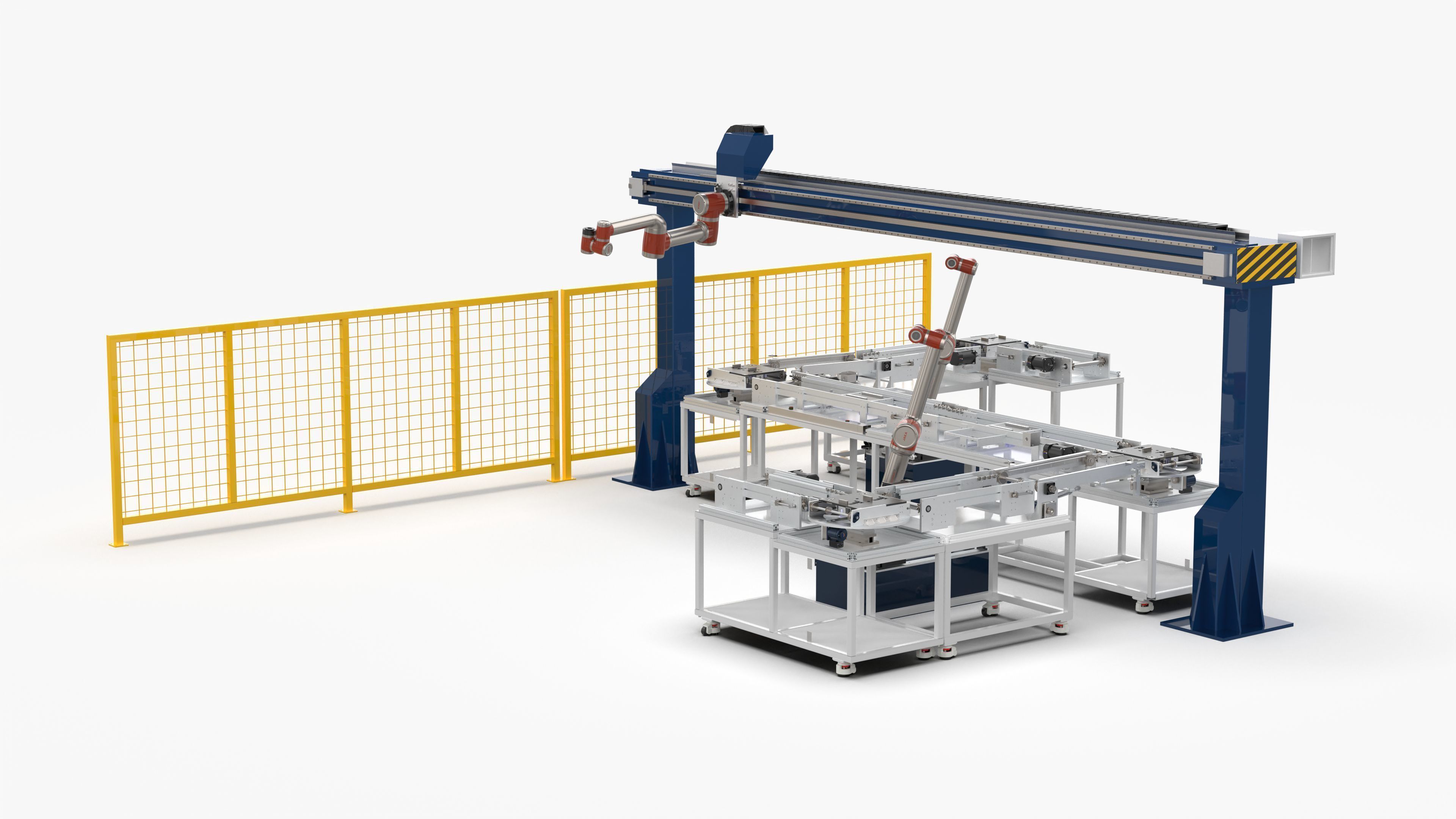 Automatic Conveyor Assembly Line 3D model_4