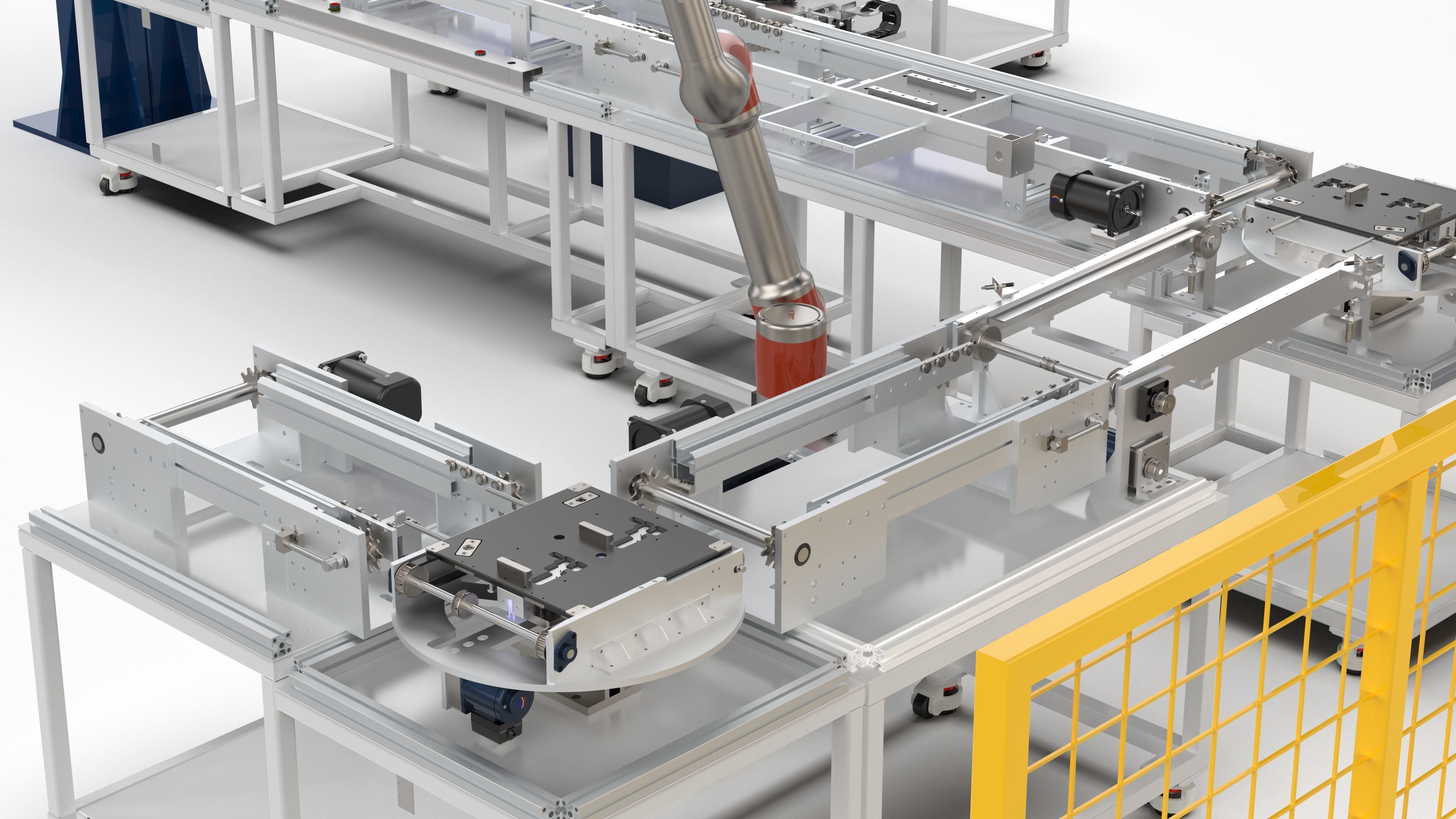 Automatic Conveyor Assembly Line 3D model_17