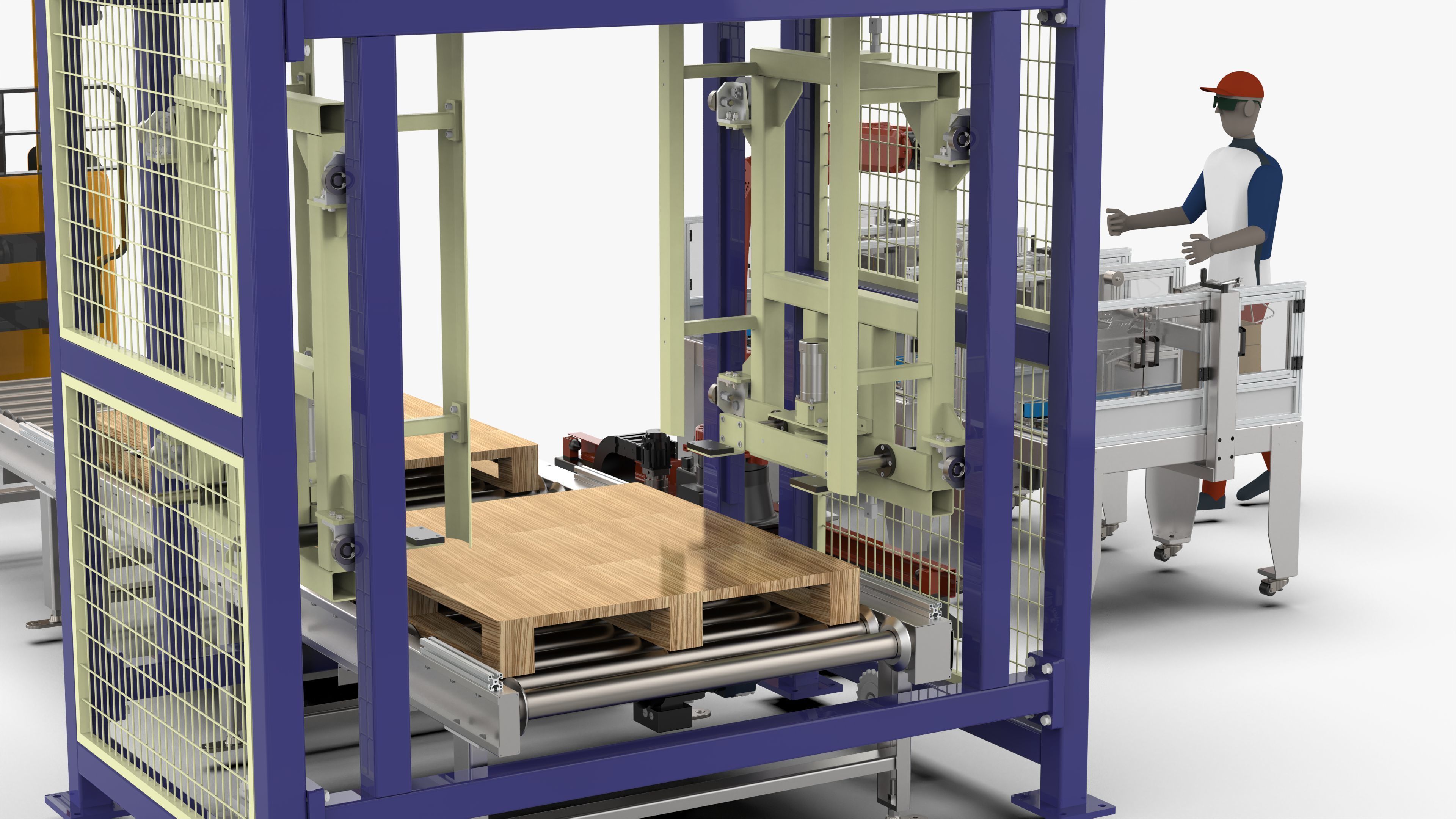 Automatic Cartons Packaging and Palletizing Machine 3D model_15