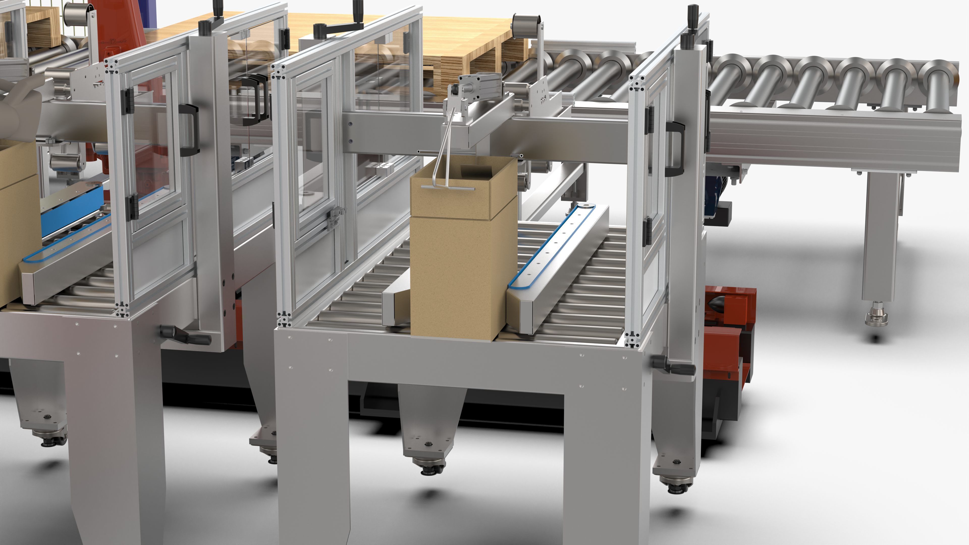 Automatic Cartons Packaging and Palletizing Machine 3D model_12