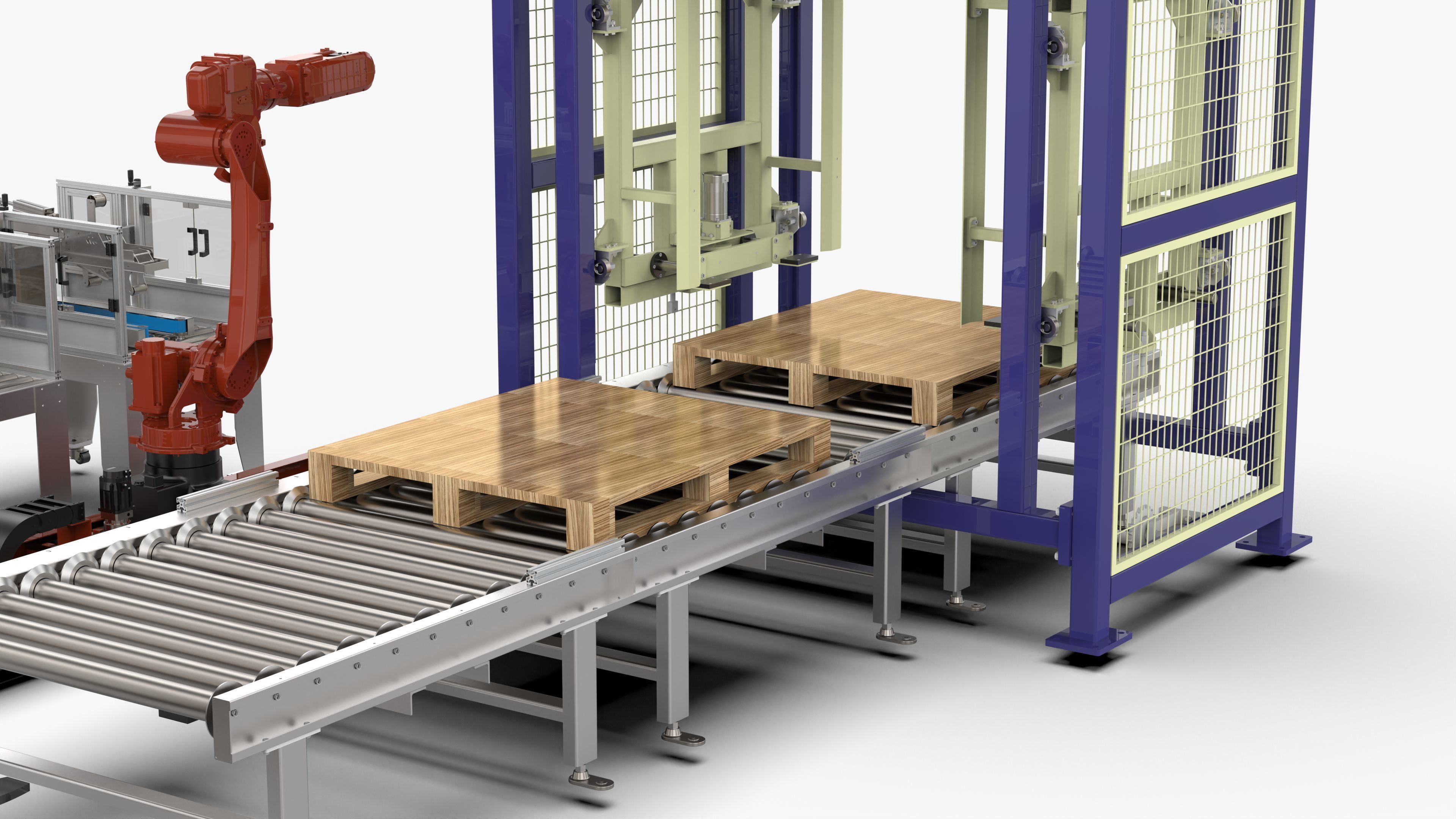 Automatic Cartons Packaging and Palletizing Machine 3D model_17