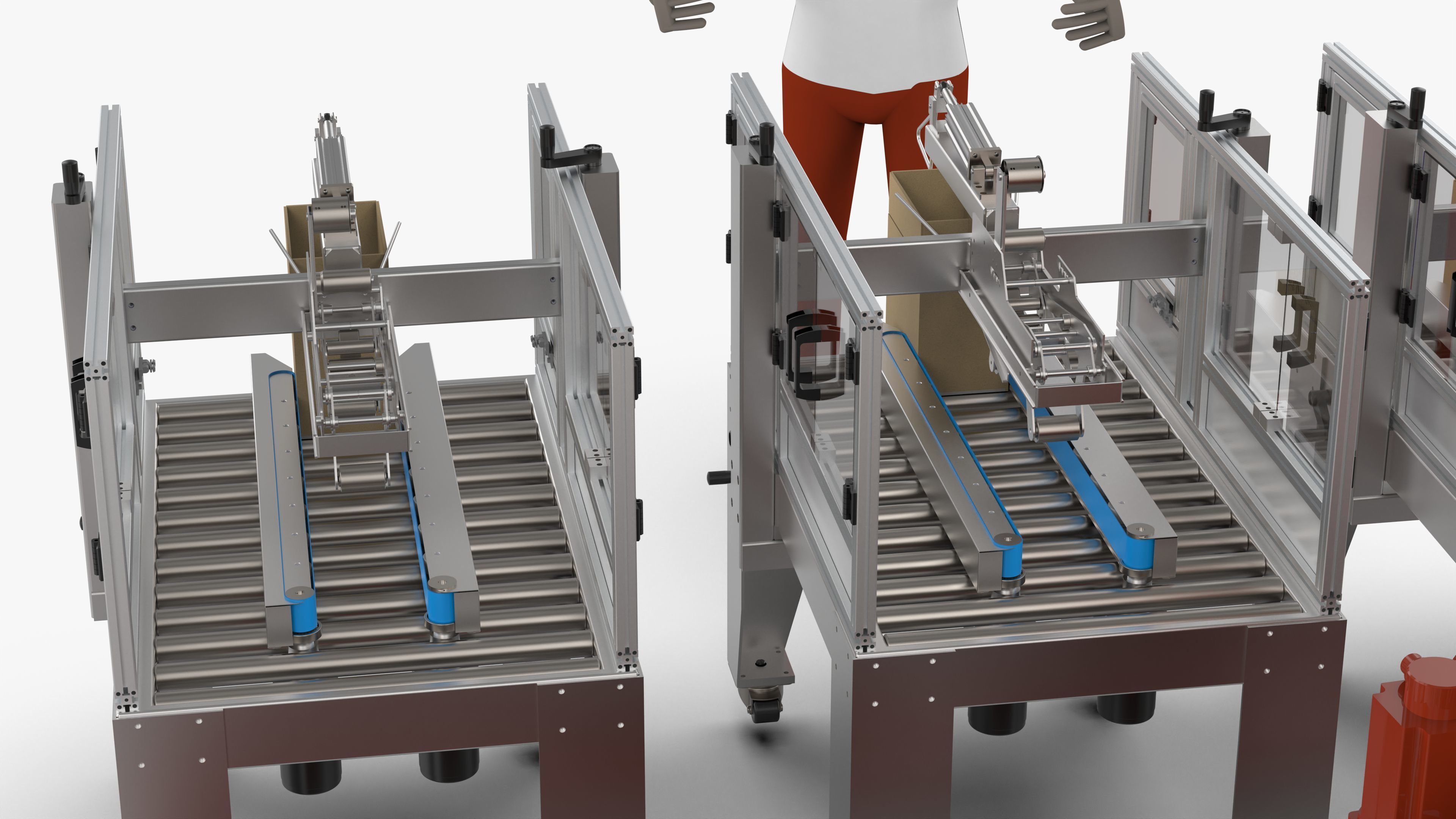 Automatic Cartons Packaging and Palletizing Machine 3D model_13