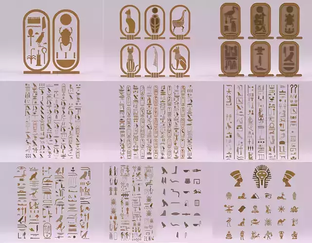 10 Models - Egyptian Symbols - Collection 01 