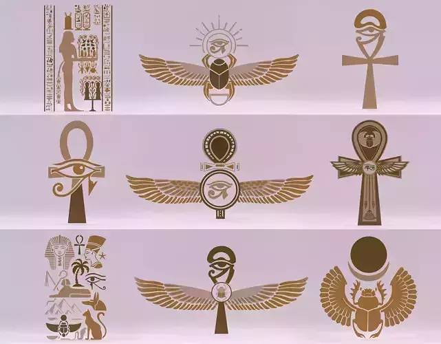 10 Models - Egyptian Symbols - Collection 02 
