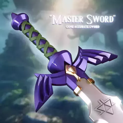 Hd Master Sword - Game Accurate Sword - Legend Of Zelda 3D print model
