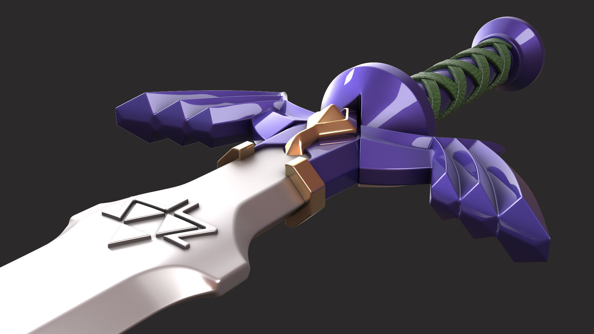 Hd Master Sword - Game Accurate Sword - Legend Of Zelda 3D print model_3