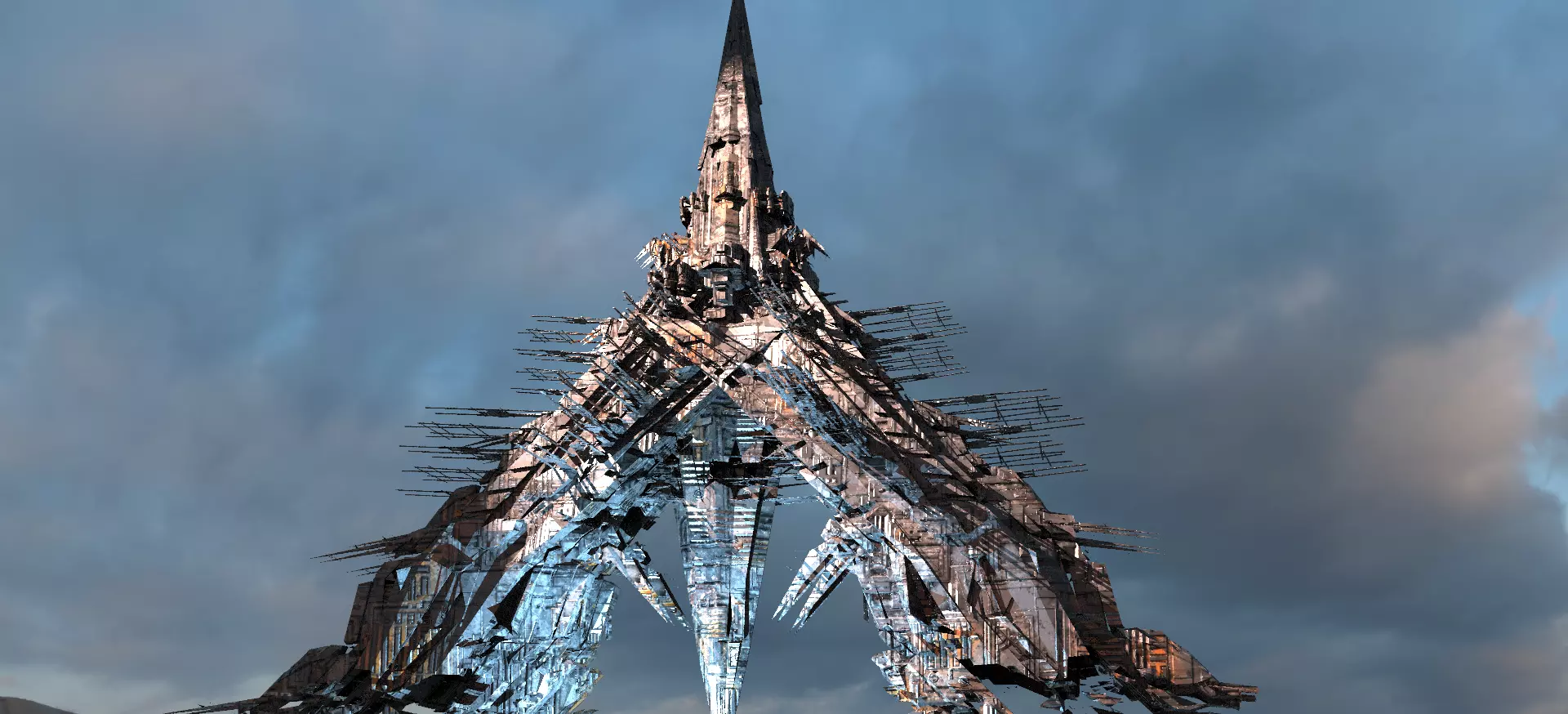 Amon Ra Sci fi Pyramid Dark Tower 2 3D model_0