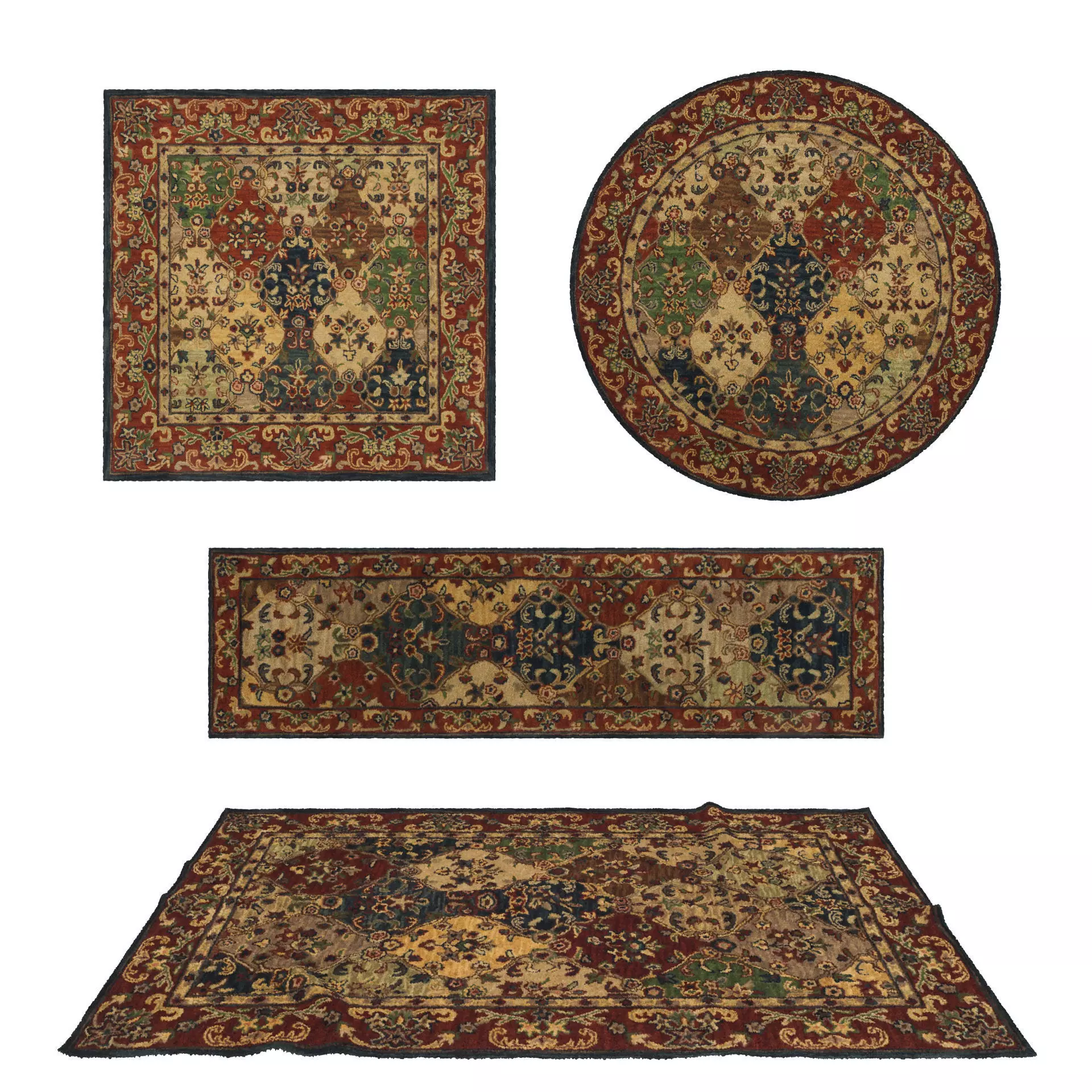 Rugs No 871 Low-poly 3D model_0