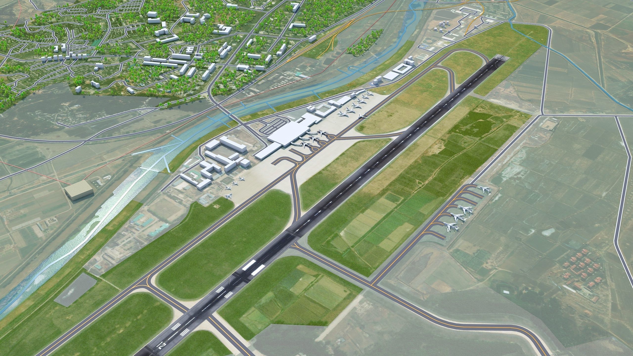 3D model Pyongyang Sunan Airport VR / AR / low-poly | CGTrader