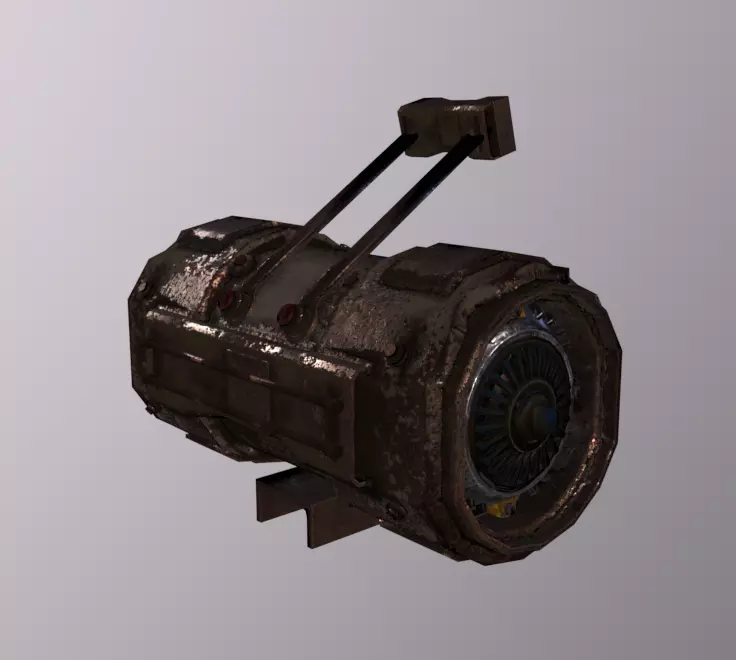 ExtractorFan Low-poly 3D model_0