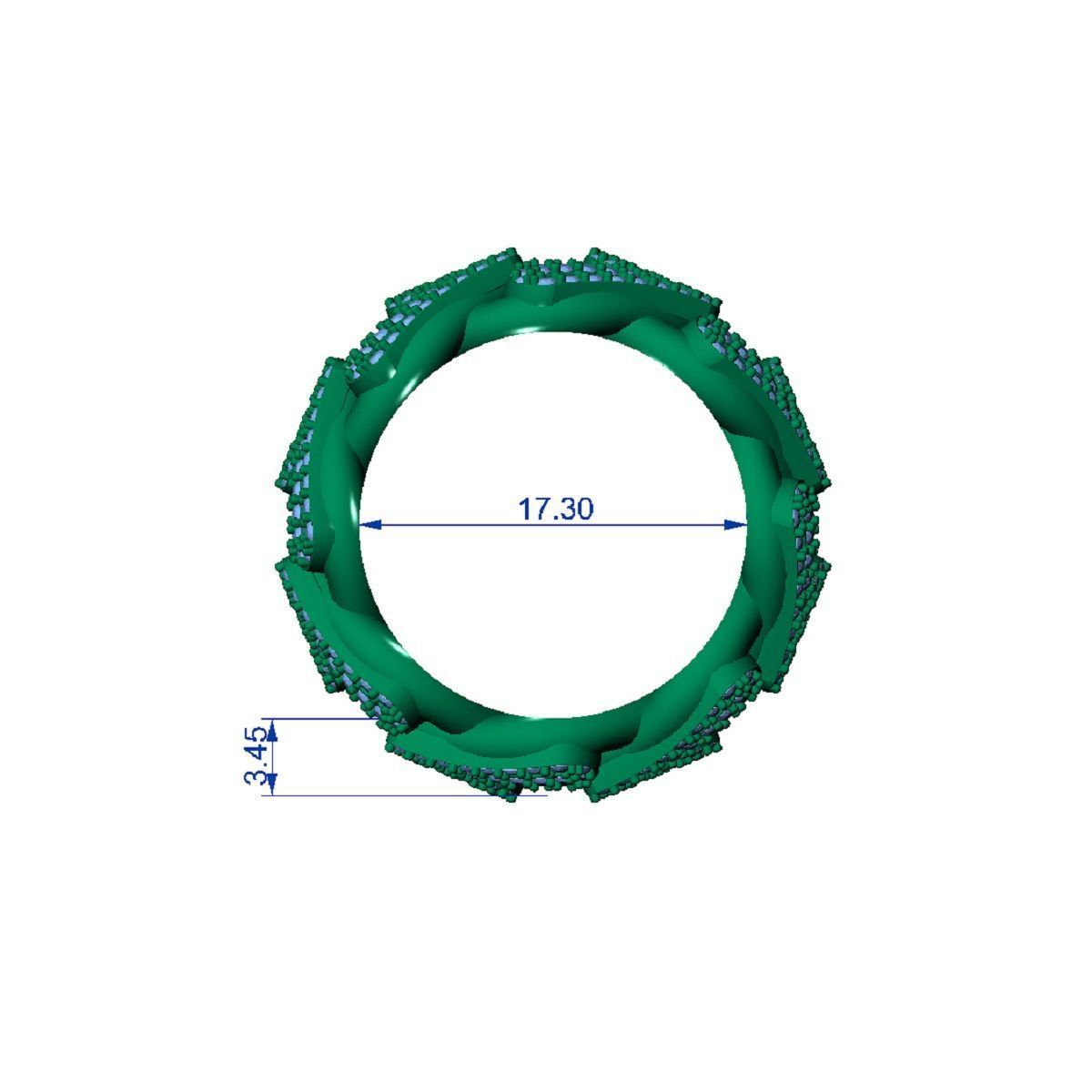 CUBAN RING 3D print model_11