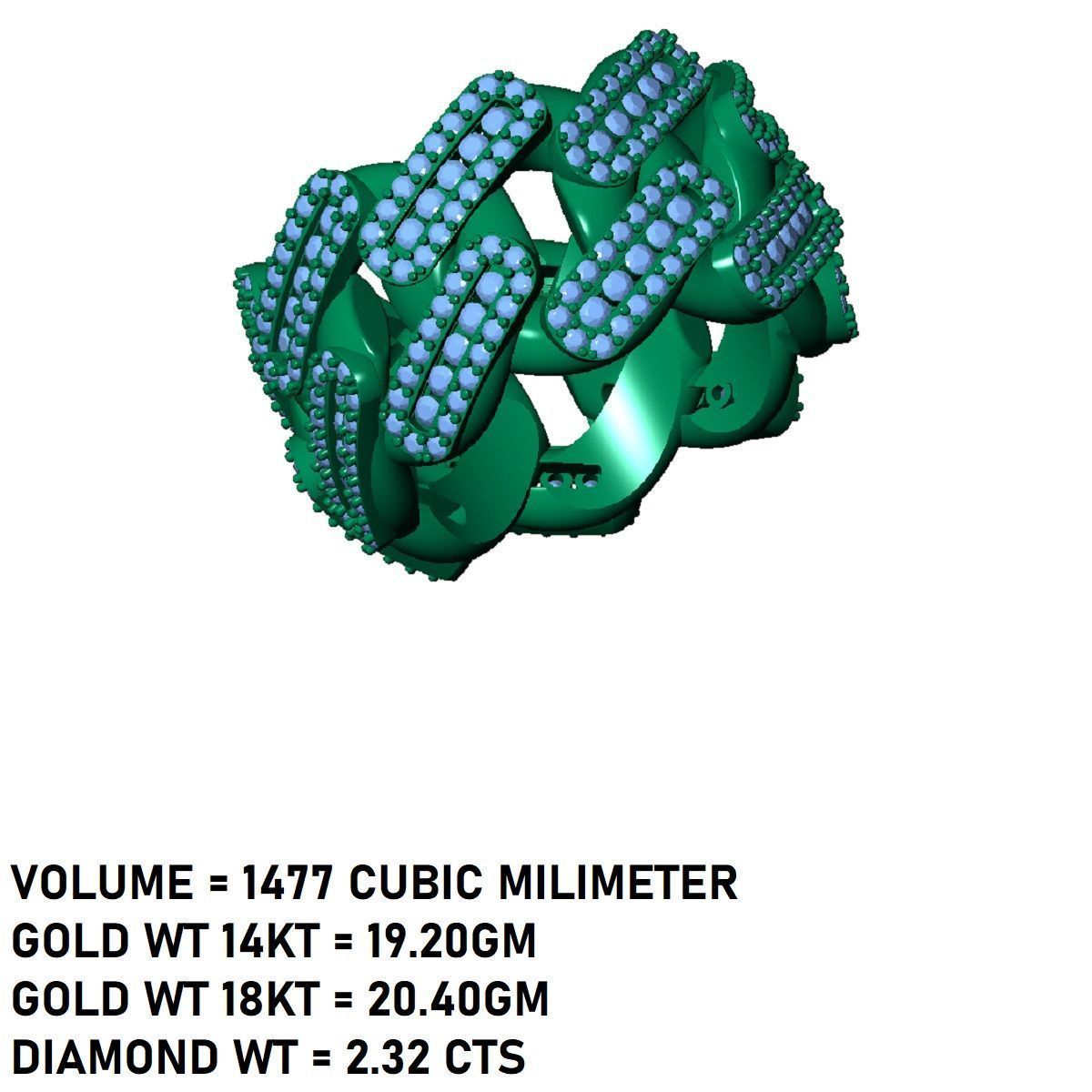 CUBAN RING 3D print model_13