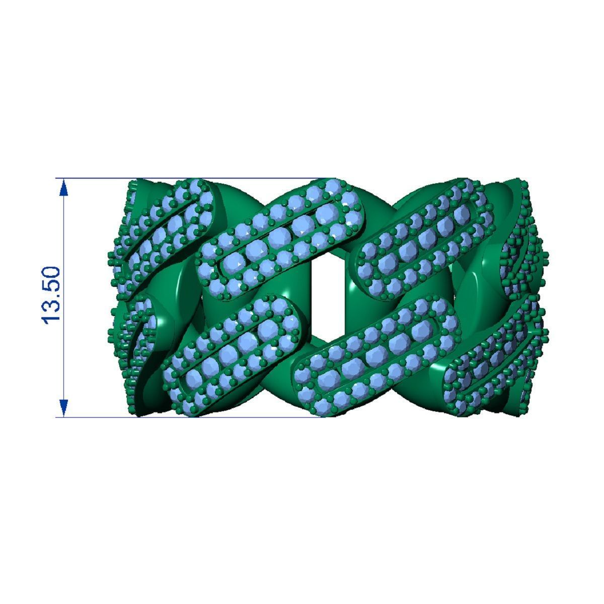 CUBAN RING 3D print model_10