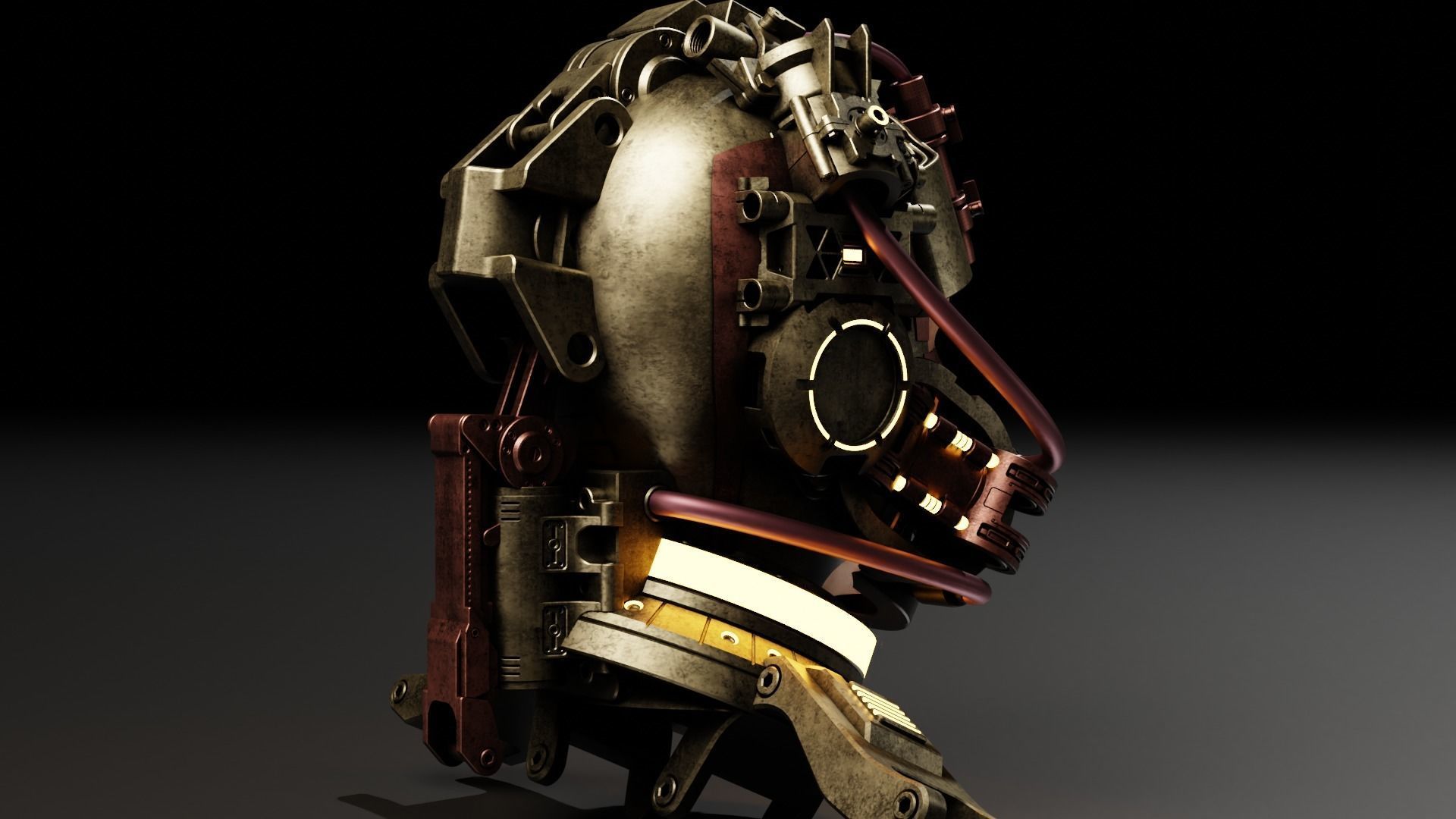 Sci-fi Character Cyborg 008 3D model_11