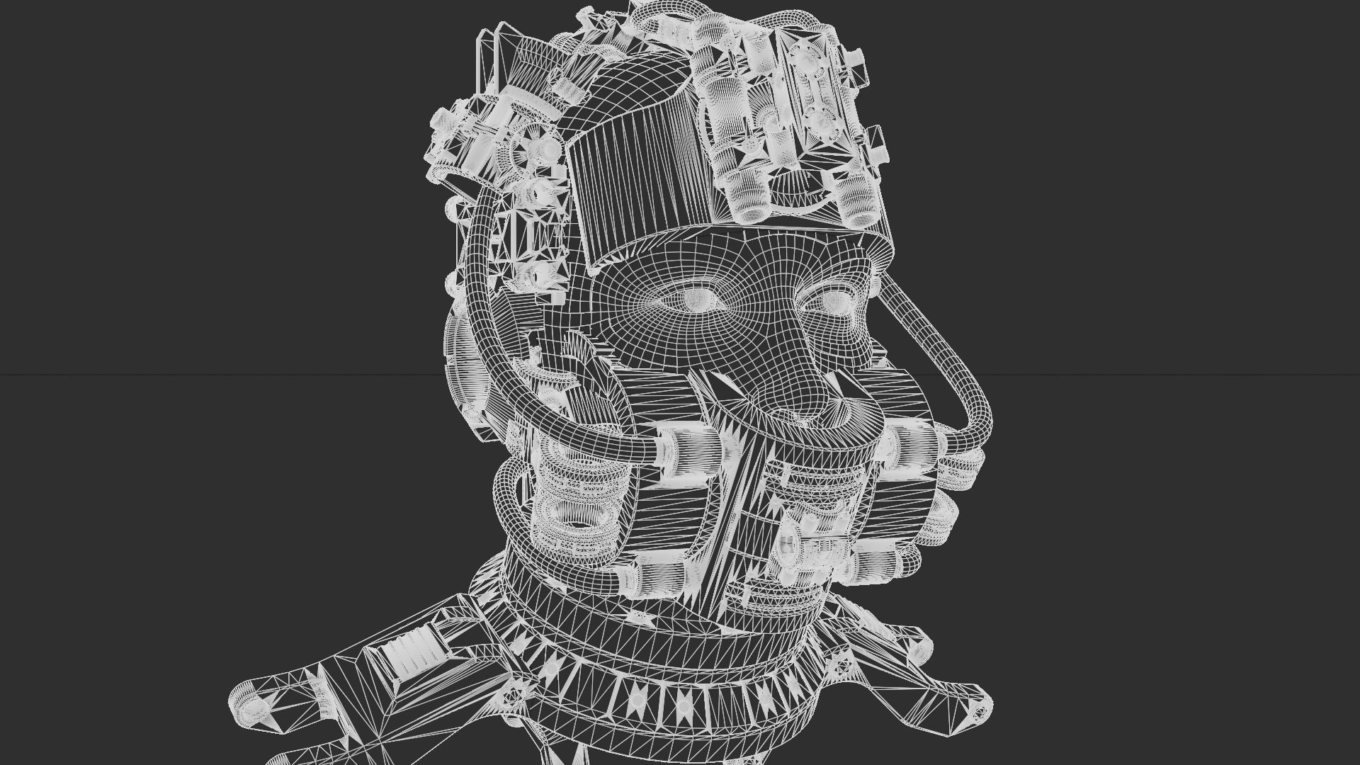 Sci-fi Character Cyborg 008 3D model_16